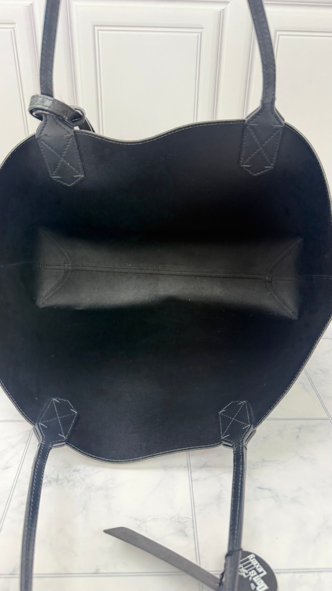 Gucci Black GG Supreme Reversible Tote Bag