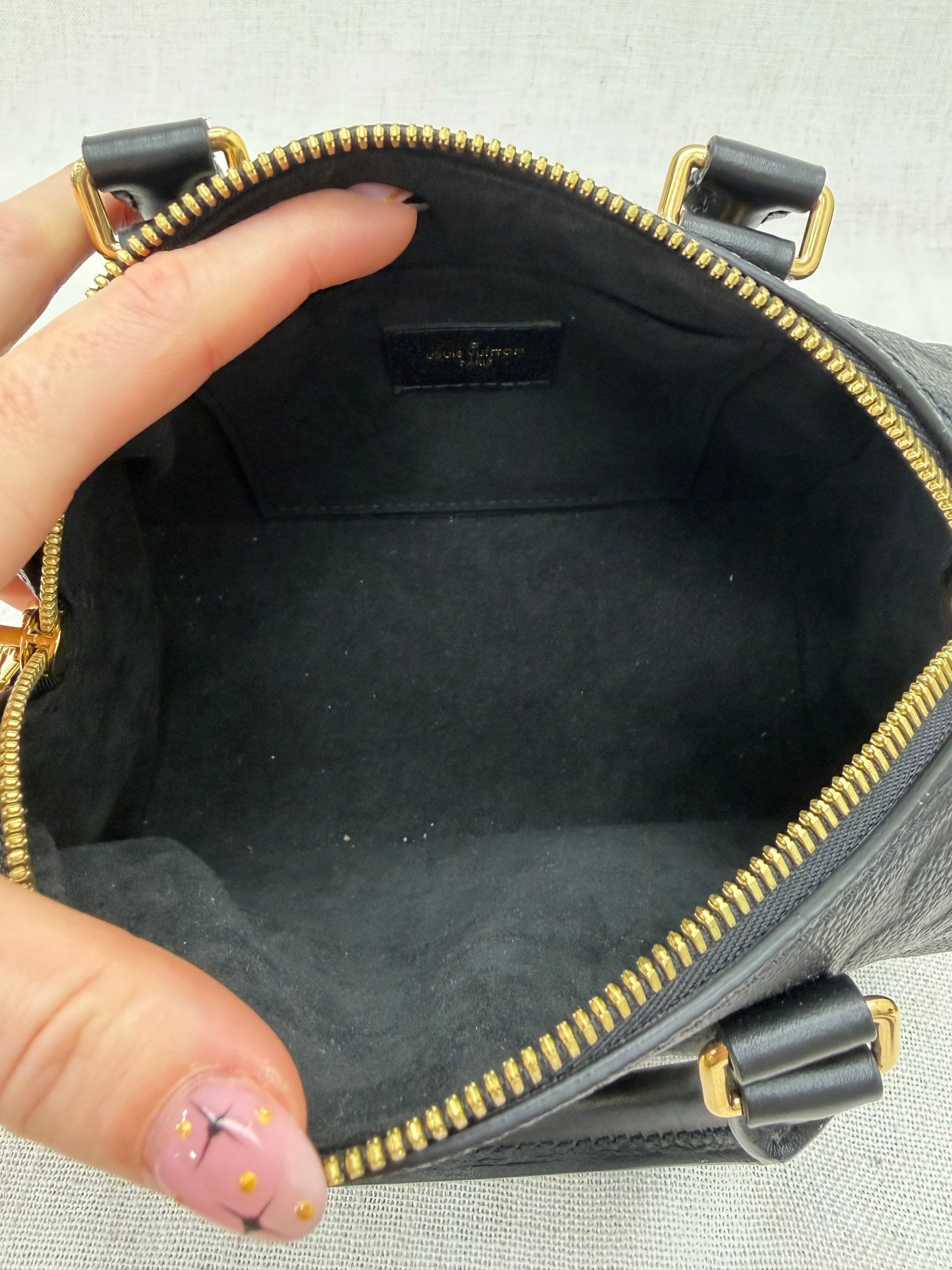 Louis Vuitton Black Empreinte Speedy 20 Bandouliere