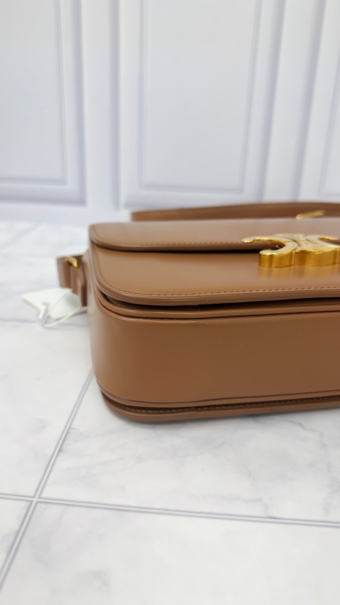 LIKE NEW - Celine Brown Leather Classique Triomphe Crossbody Bag