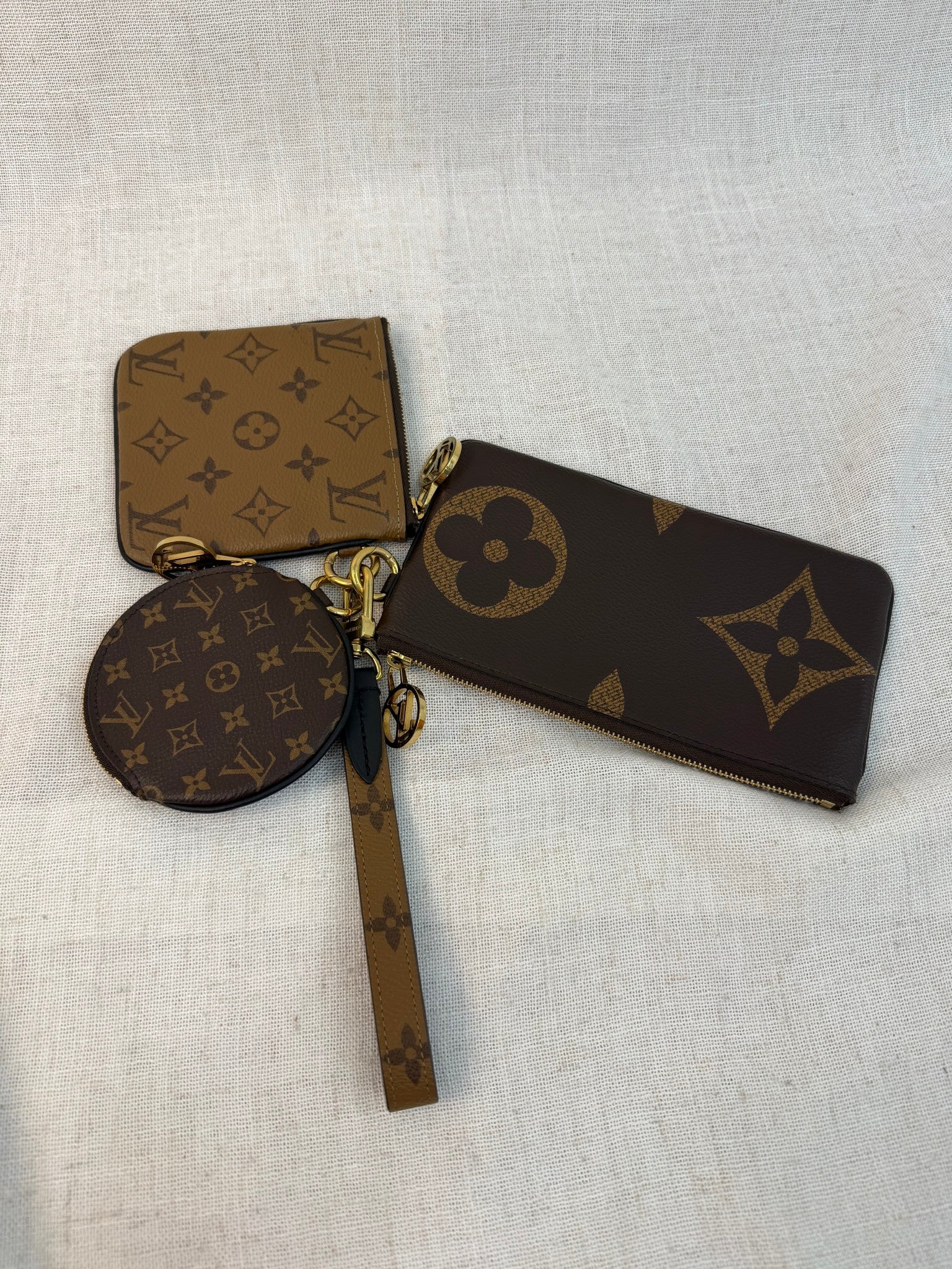 Louis Vuitton Reverise Monogram Trio Pouch Set