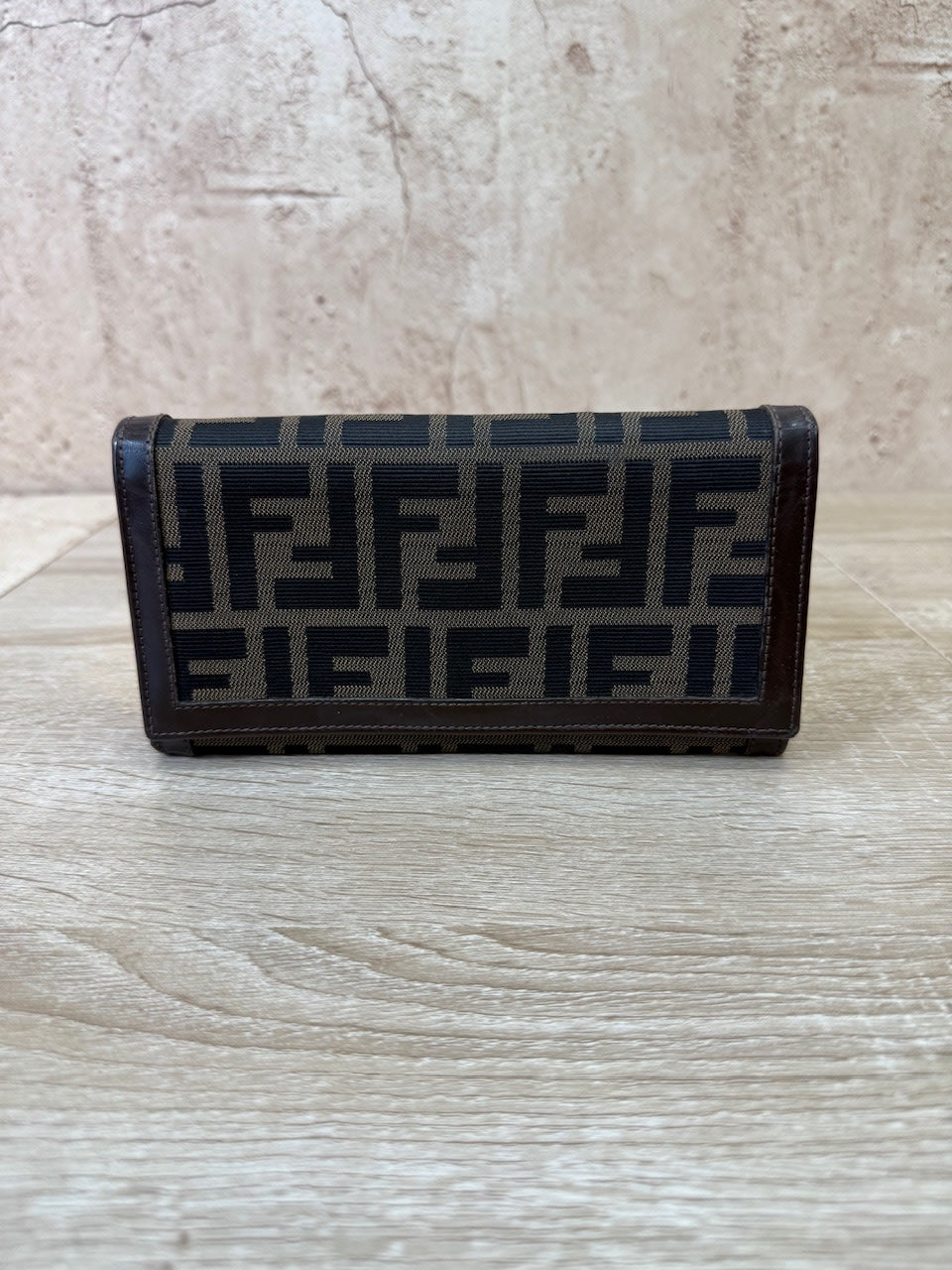 Fendi Zucca Brown Canvas Long Wallet