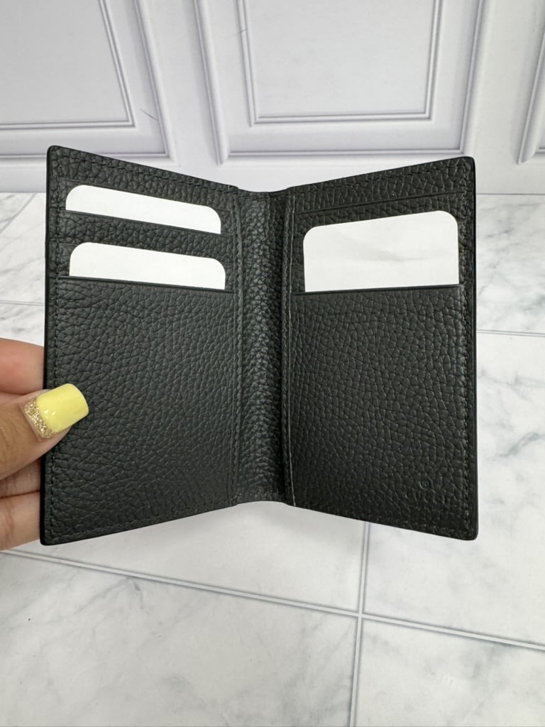 LIKE NEW - Gucci Black GG Shadow Coated Canvas Card Case