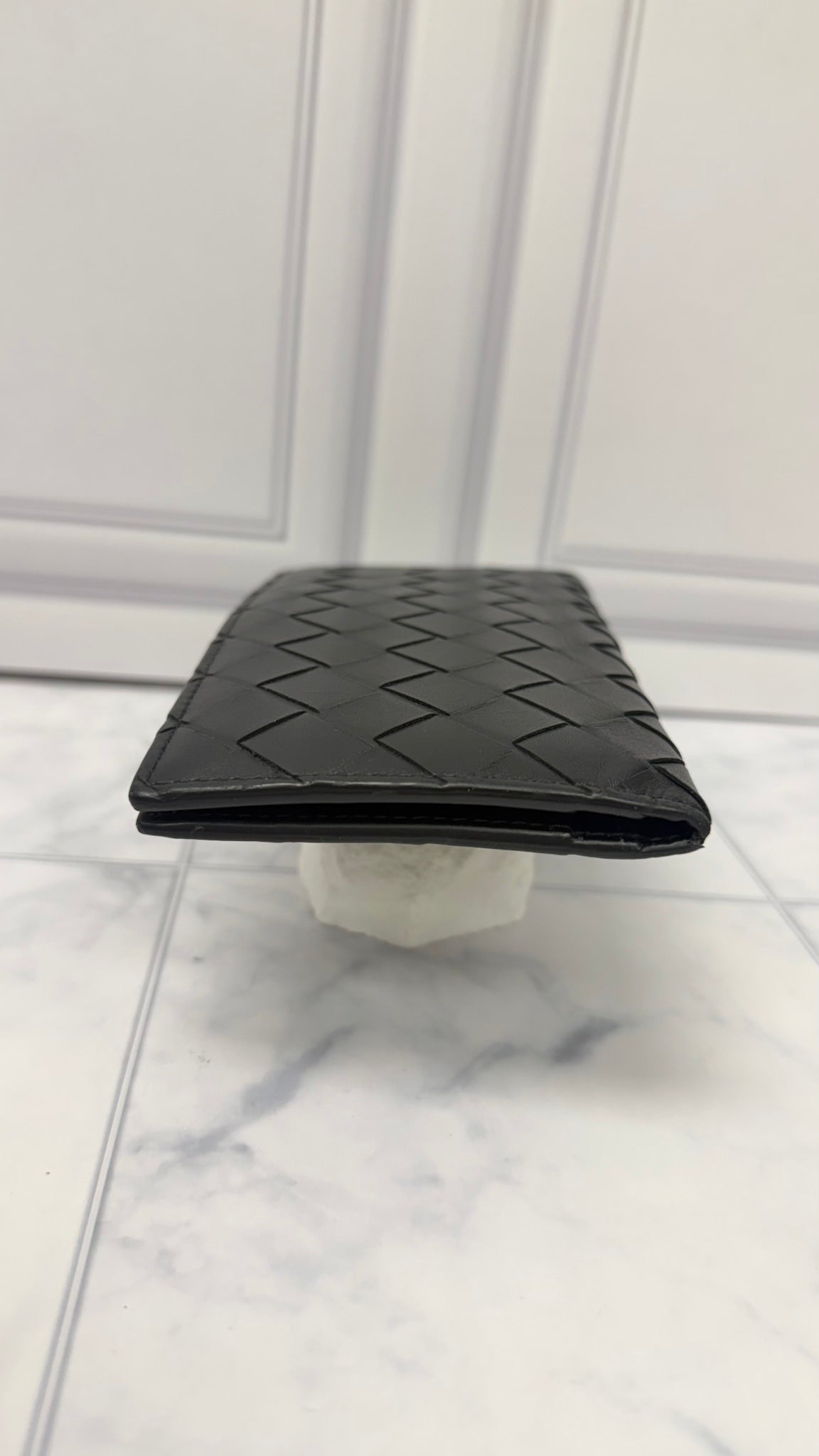 Bottega Veneta Black Intrecciato Leather Wallet