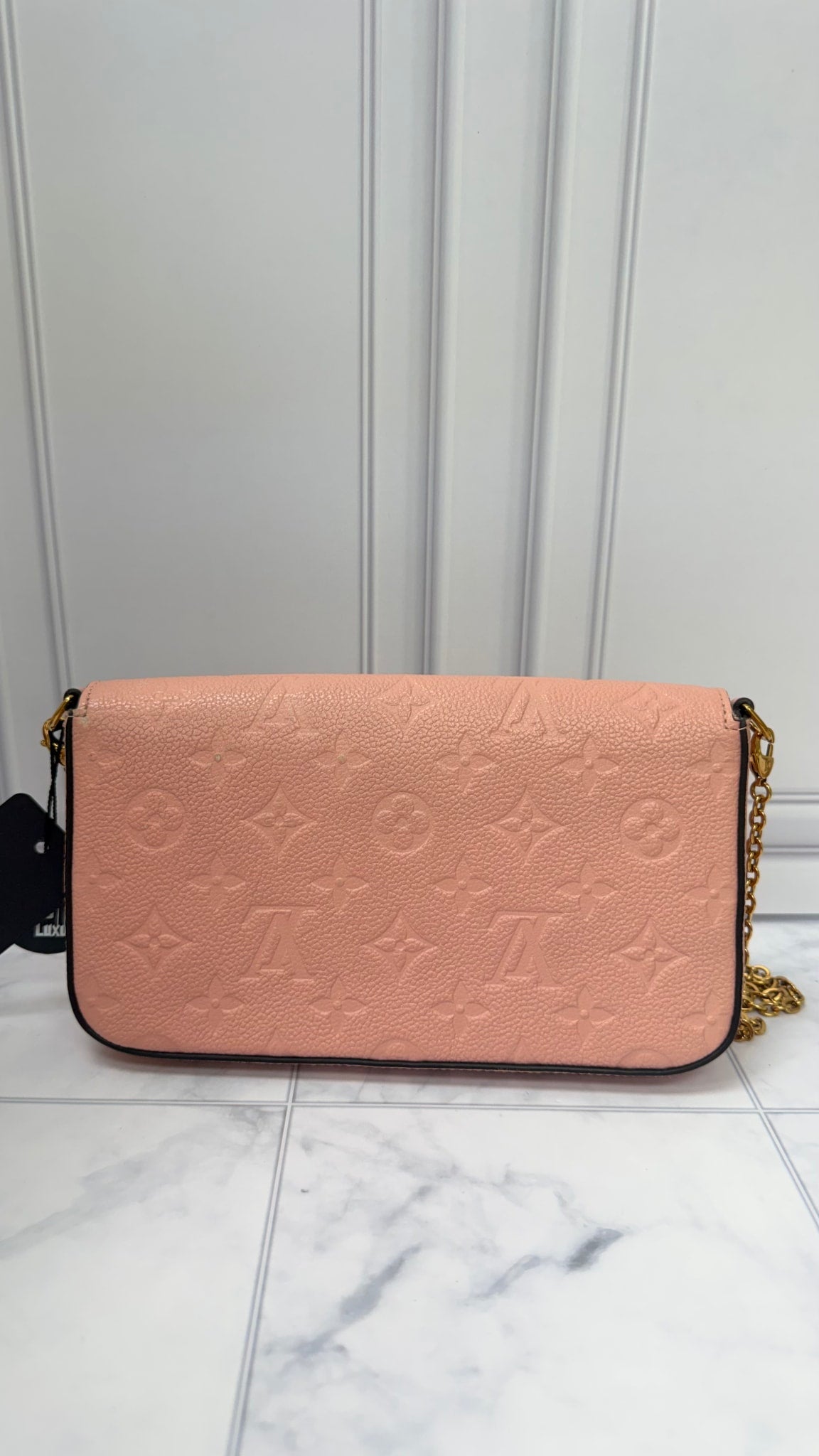 Louis Vuitton Pink Monogram Empreinte Leather Pochette Felicie Bag