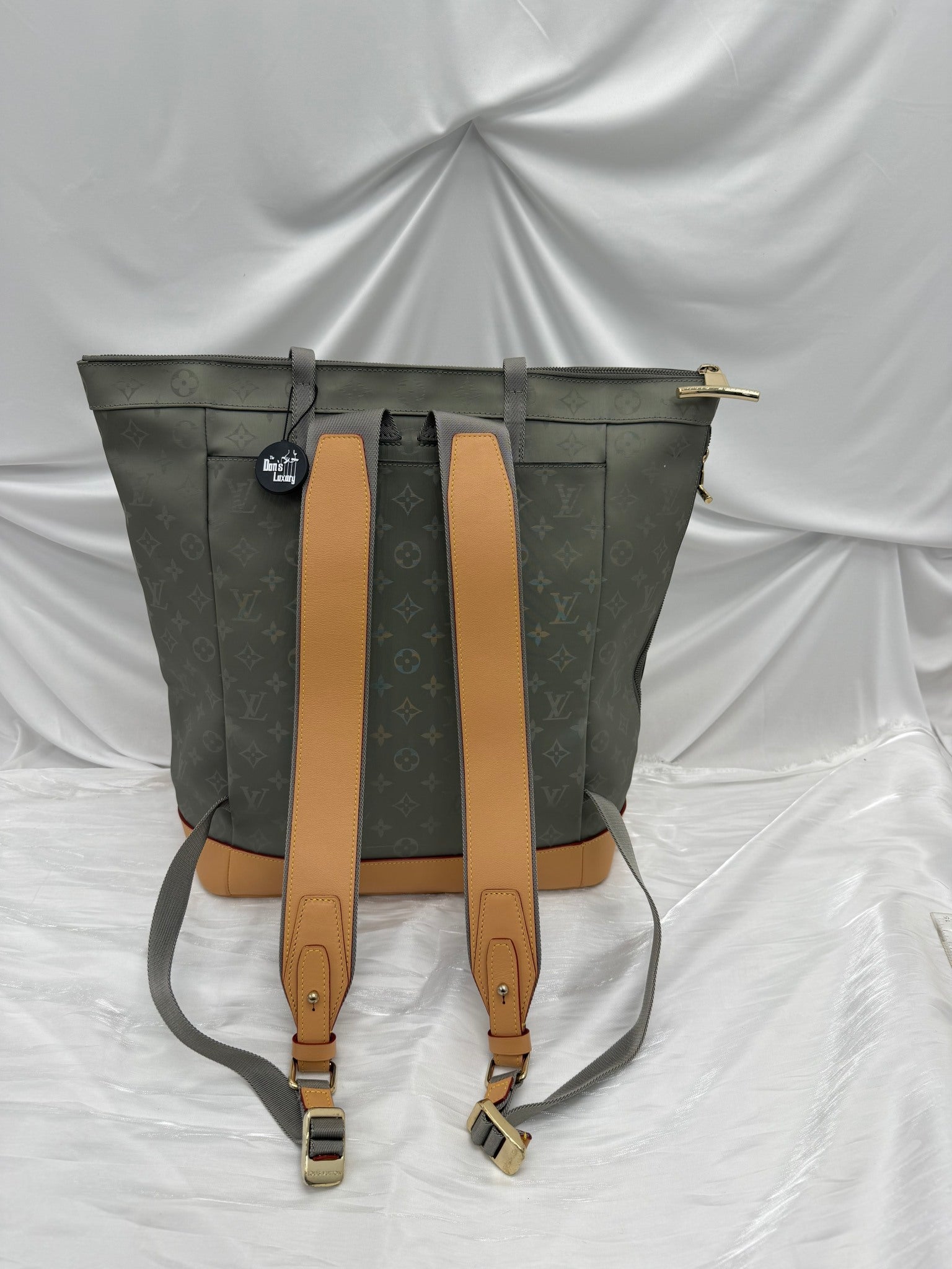 Louis Vuitton Titanium Monogram Zipped Tote Backpack