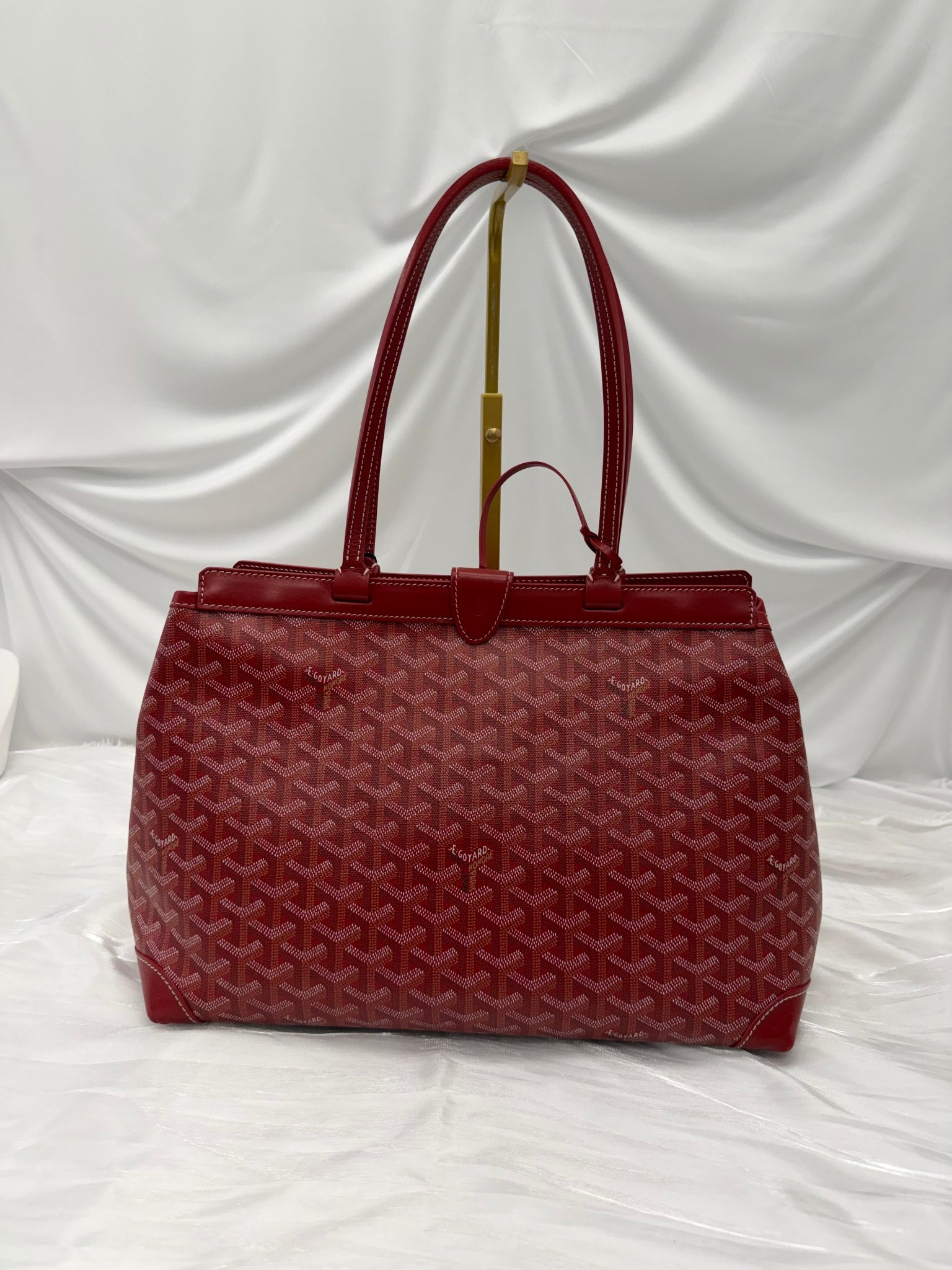 Goyard Red Goyardine Leather Bellechasse Biaude PM Bag