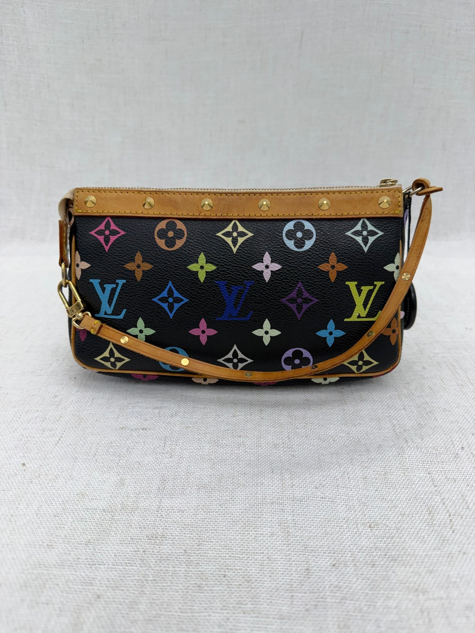 Louis Vuitton Black Multicolor Monogram Pochette