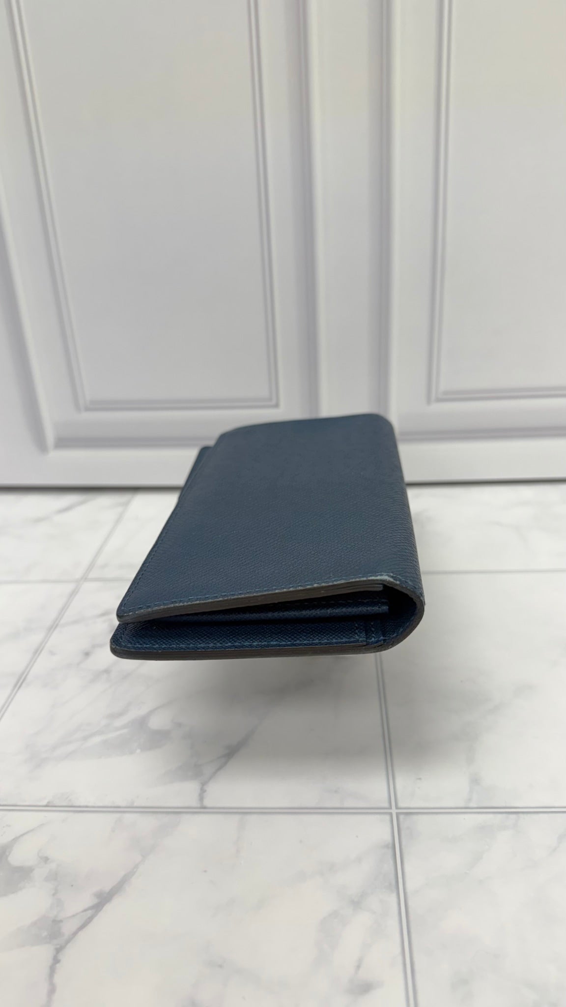 Louis Vuitton Blue Taiga Leather Brazza Wallet