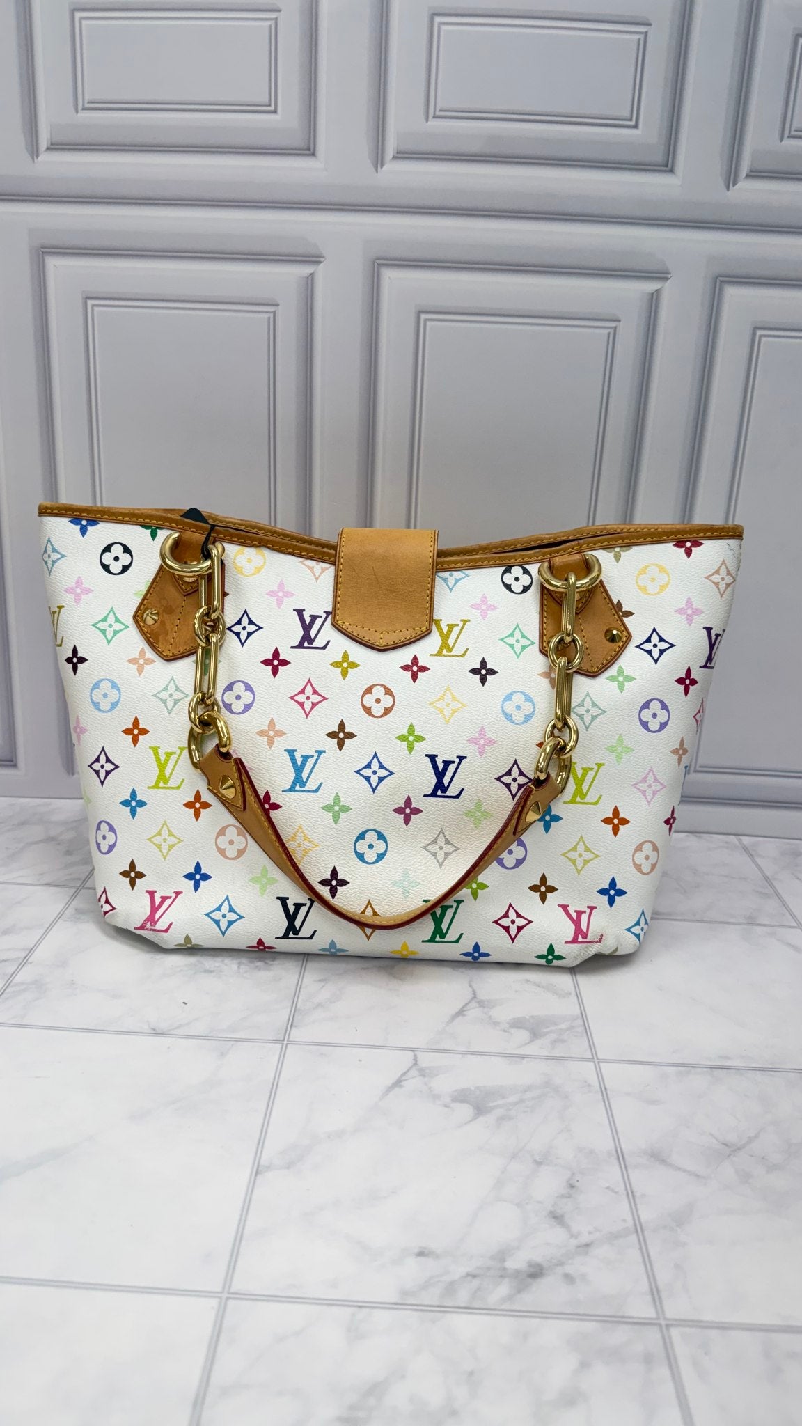 Louis Vuitton White Monogram Multicolor Annie GM