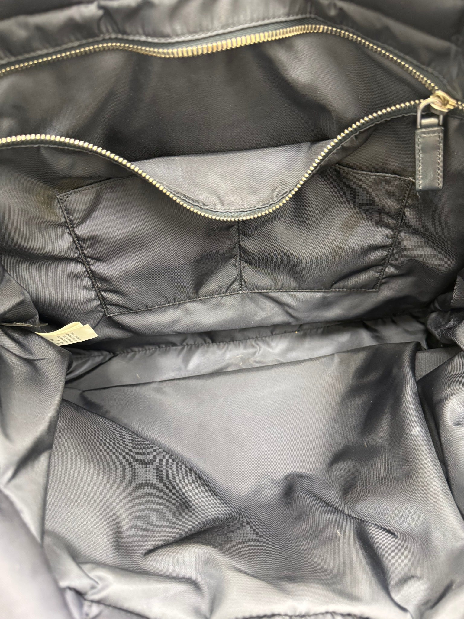 Prada Navy Blue Quilted Padded Nylon Large Tote Bag