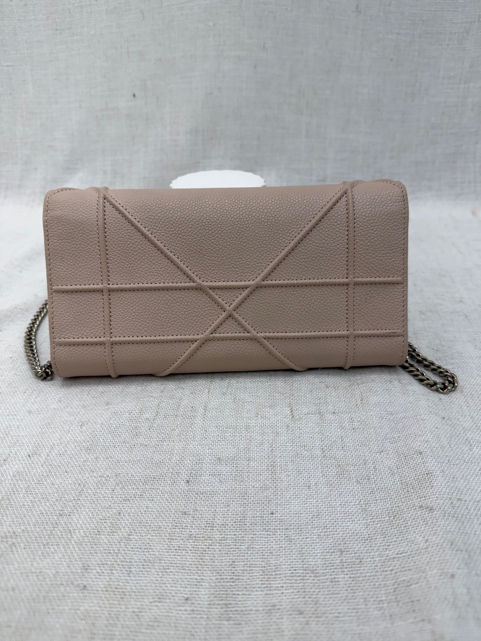 Christian Dior Dusty Rose Diorama Wallet on a Chain