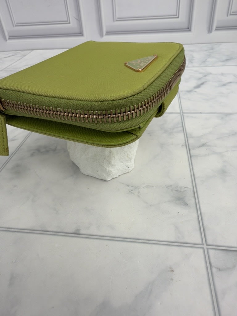 Prada Green Nylon Compact Wallet