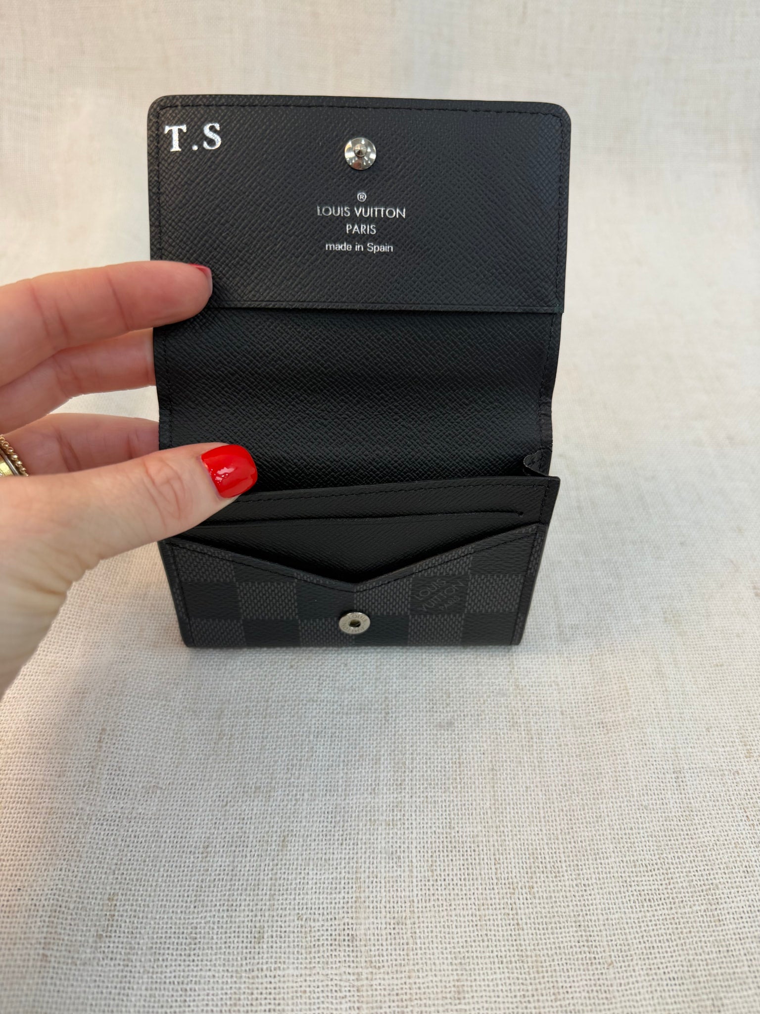 Louis Vuitton Damier Graphite Envelope Carte De Visite Card Case