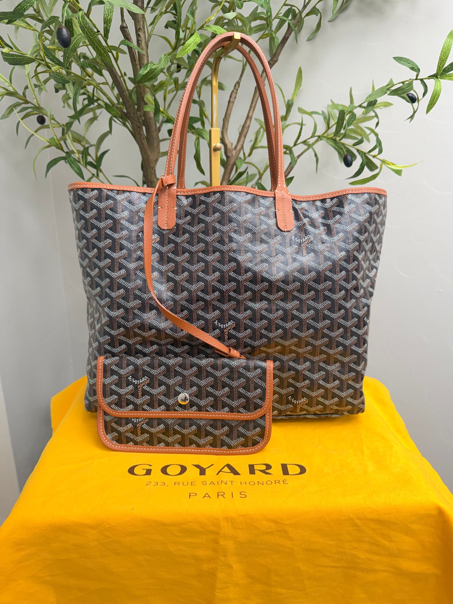 Goyard Black Goyardine Saint Louis PM Shoulder Bag