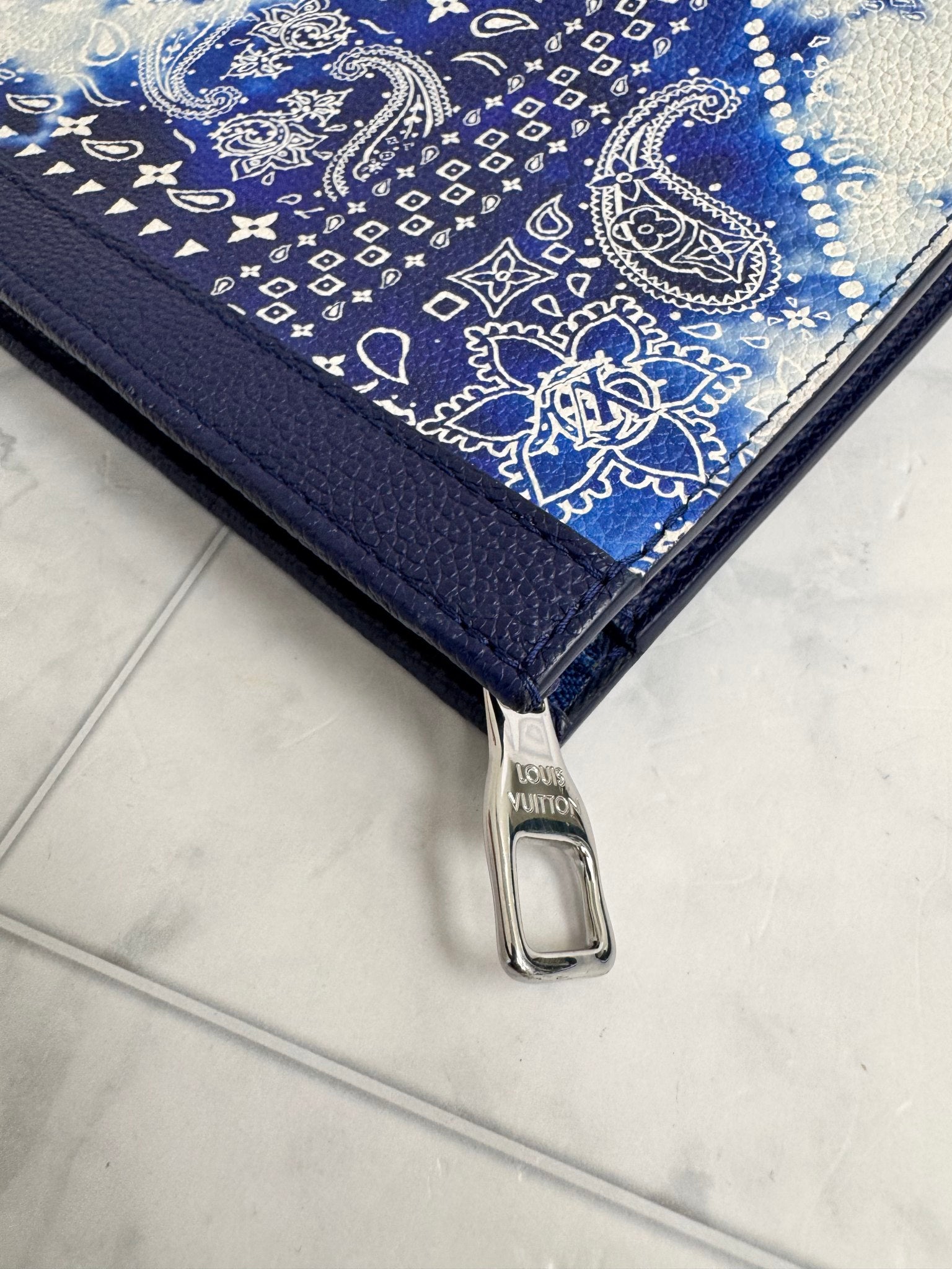 Louis Vuitton Blue Monogram Bandana Pochette MM