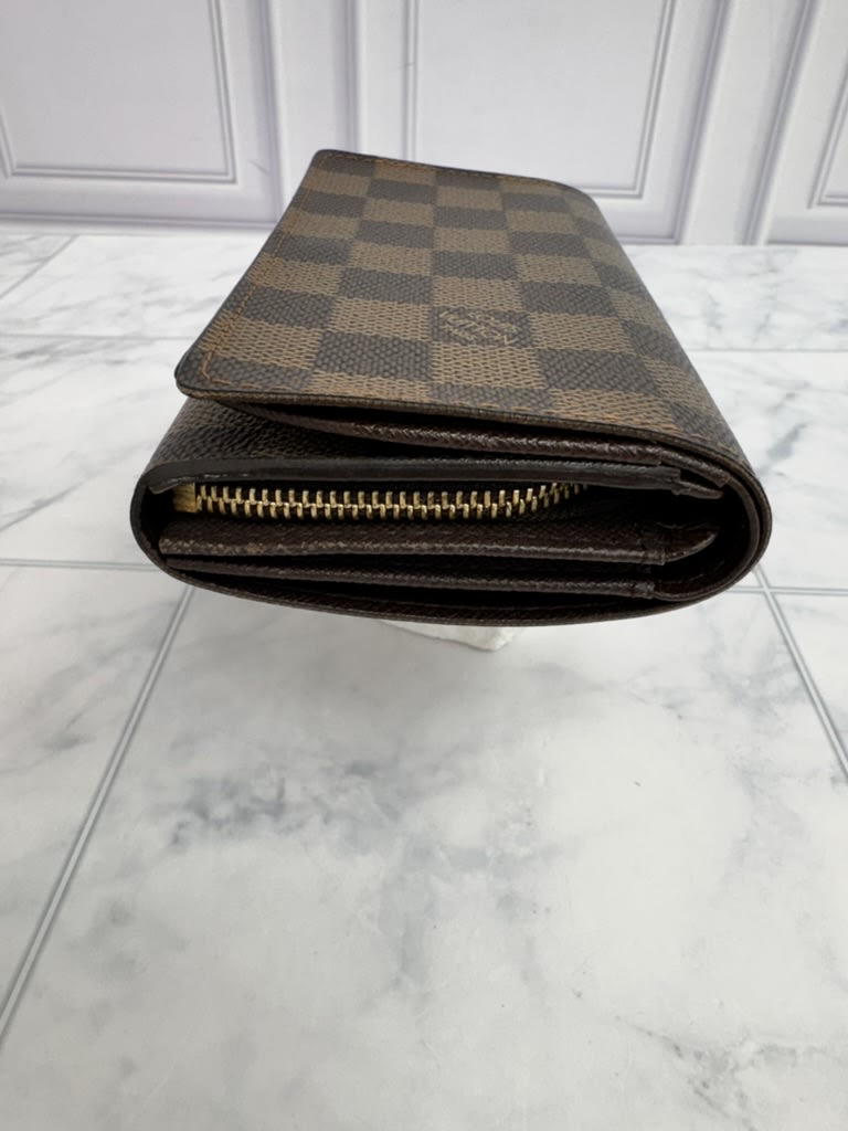 Louis Vuitton Damier Ebene Porte Monnaie Tresor Compact Wallet