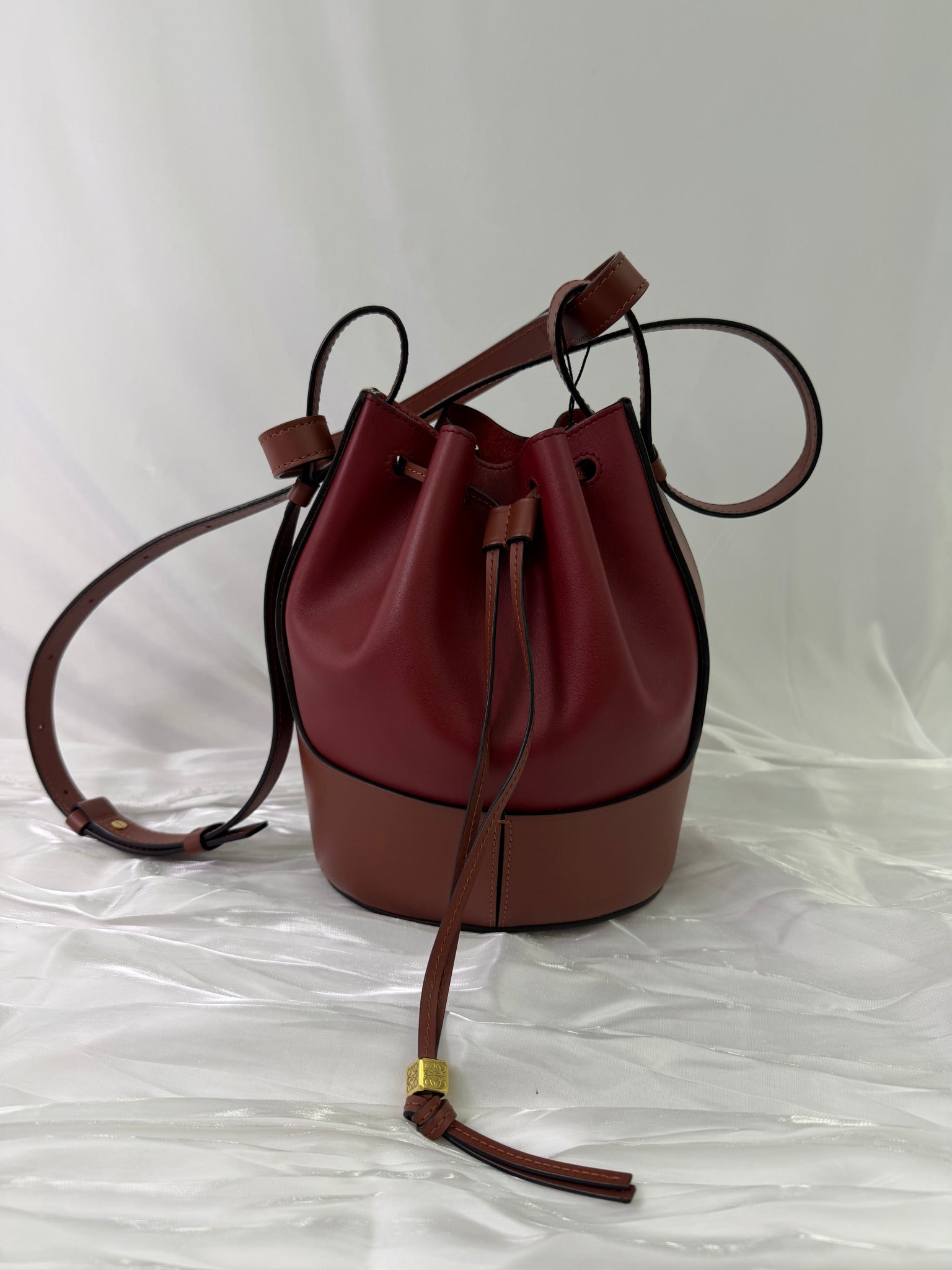 Loewe Red Leather Baloon Bucket Bag