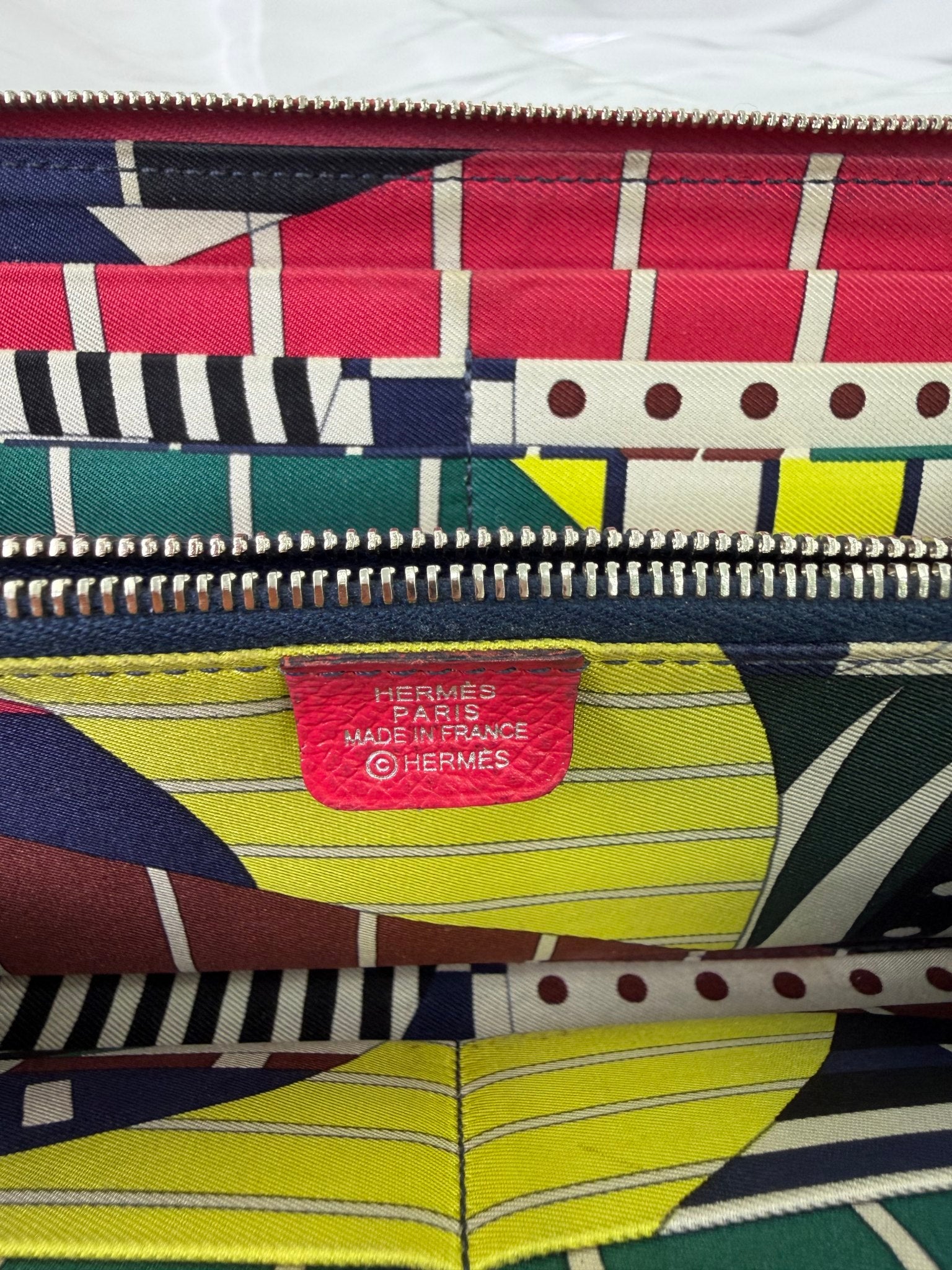 Hermes Pink Leather Silk’in Long Zippy Wallet