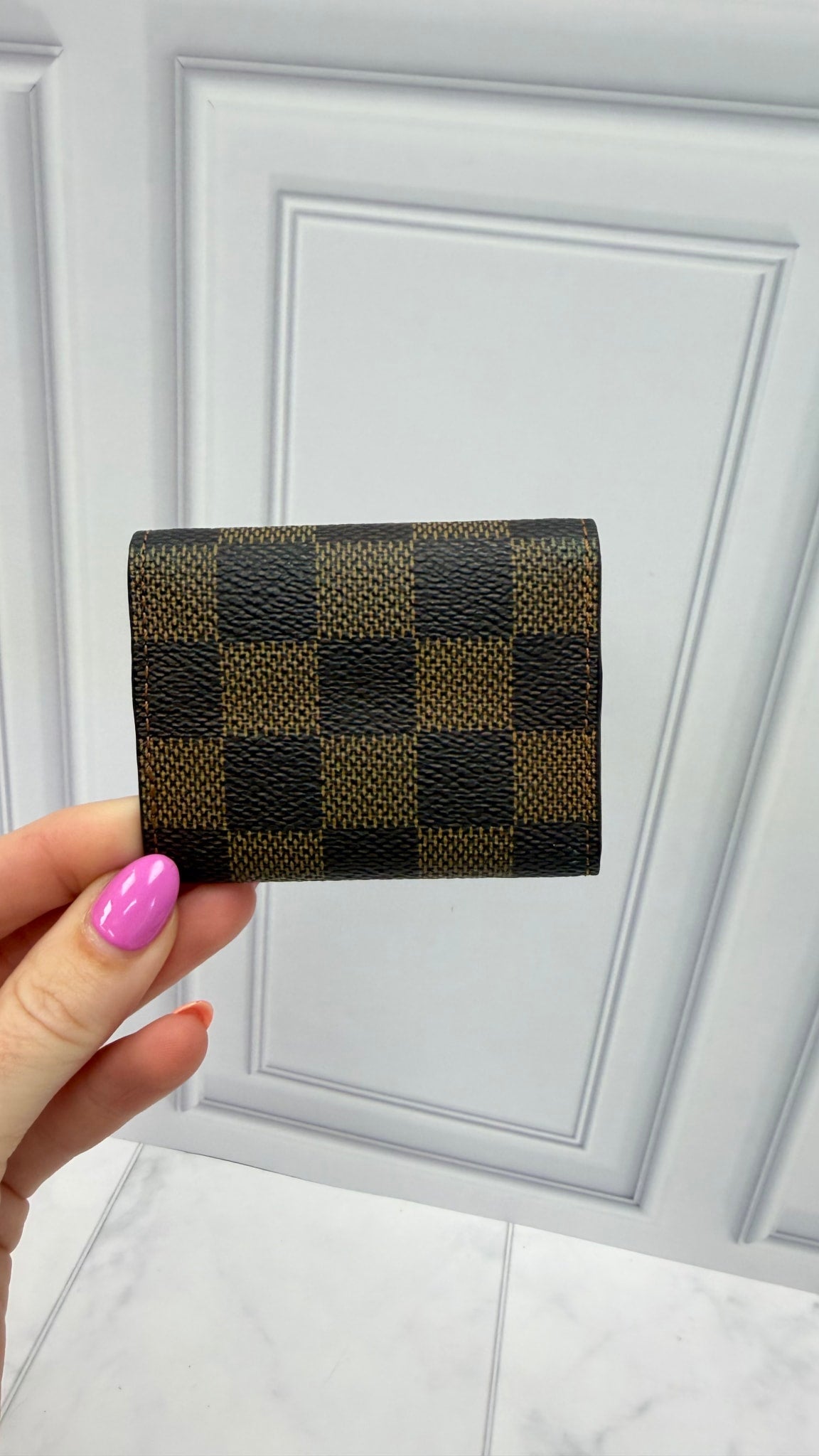 Louis Vuitton Damier Ebene Cufflinks Case & Manchette Champs Elysees Cufflinks