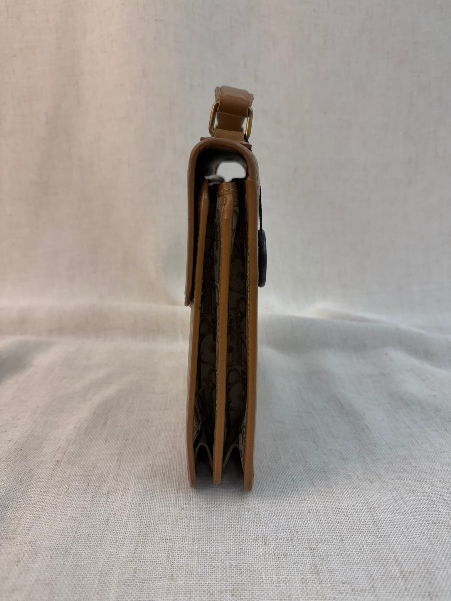 Christian Dior Brown Canvas Vintage Trotter Top Handle