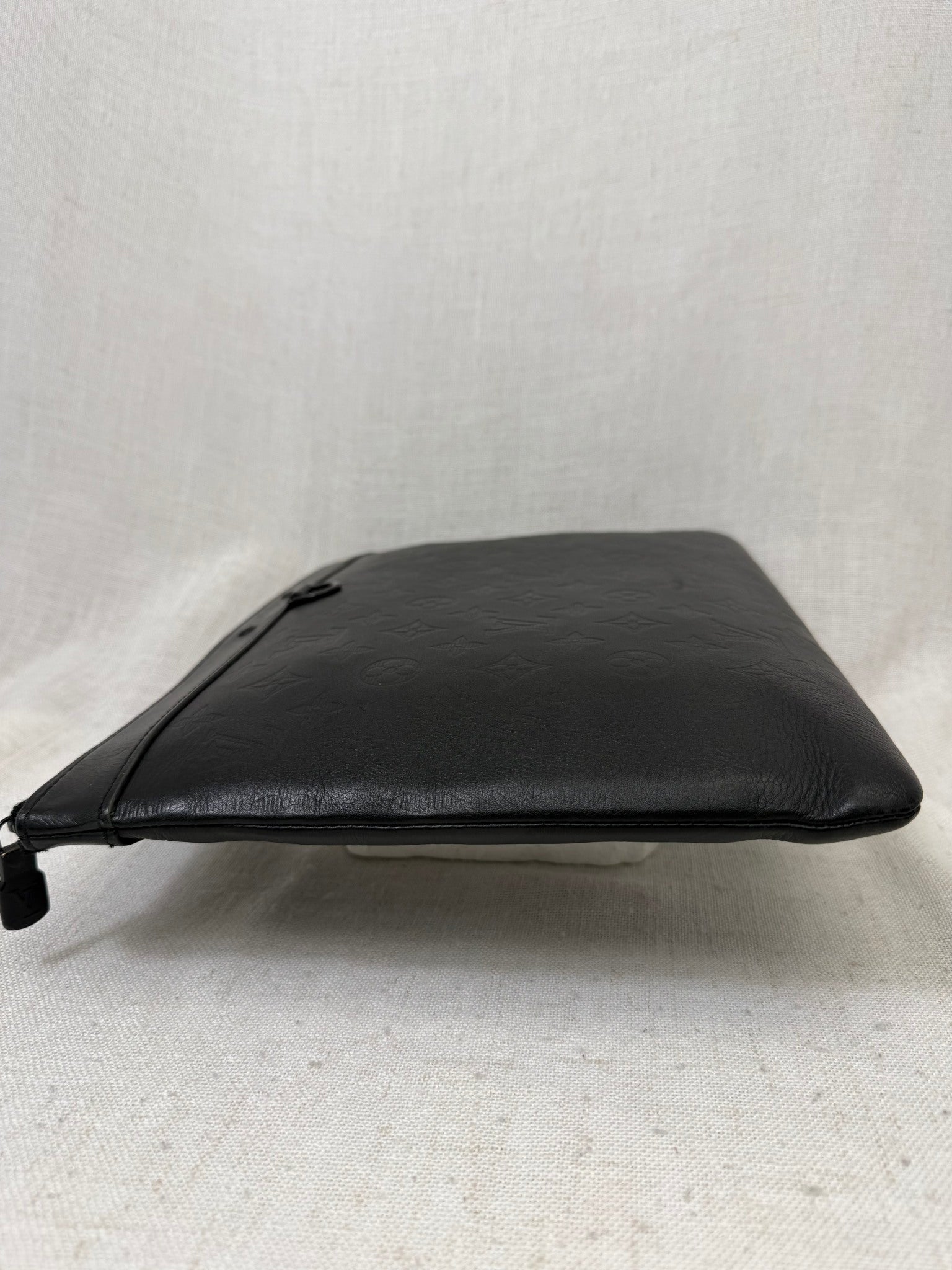 Louis Vuitton Black Shadow Monogram Pochette Voyage Souple Pouch