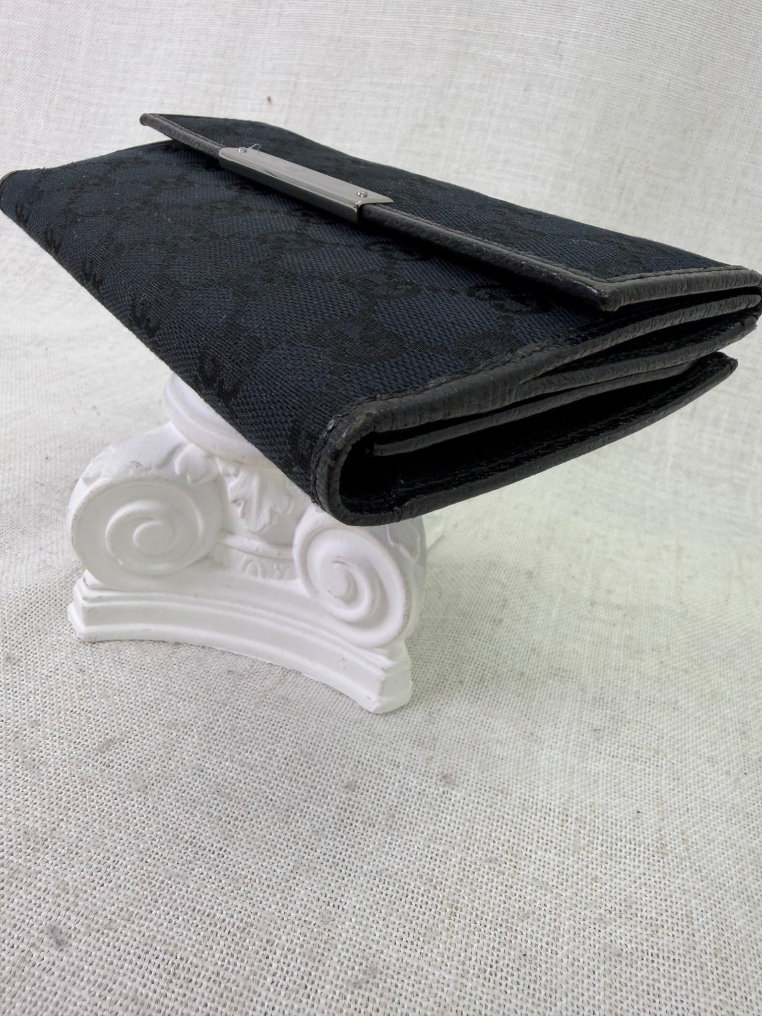 Gucci Black GG Canvas Long Wallet