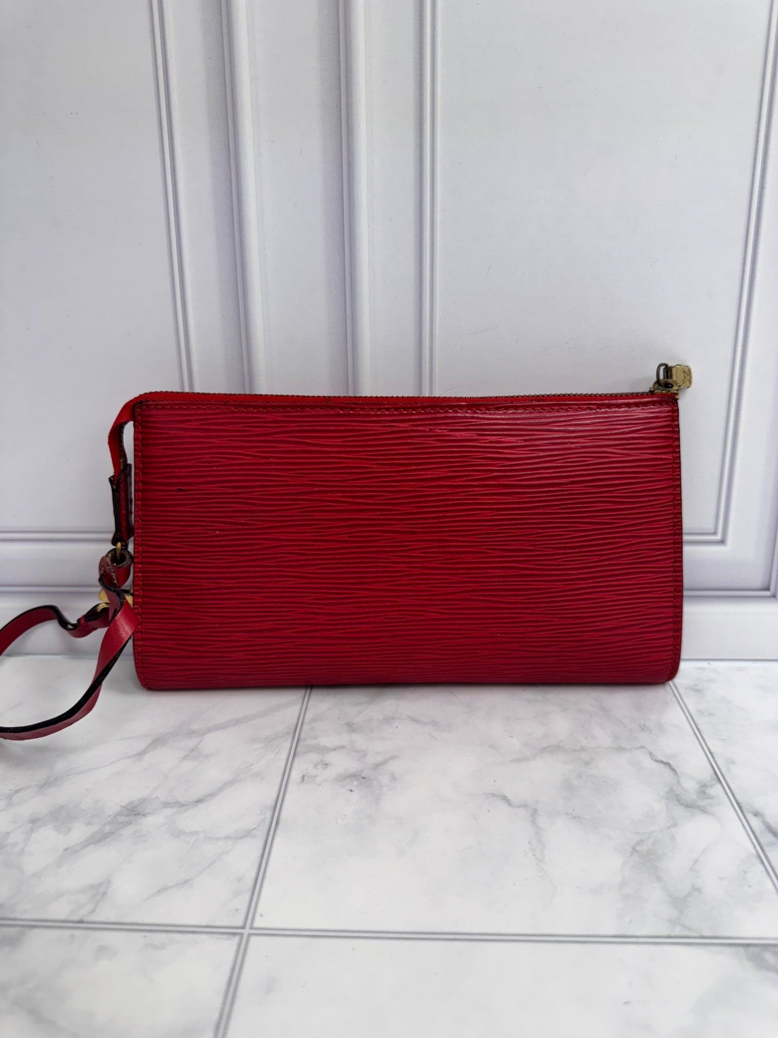 Louis Vuitton Red Epi Leather Pochette Accessories
