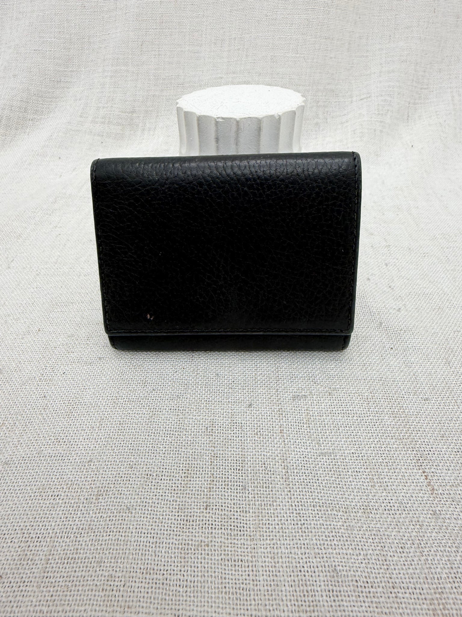 Gucci Black Leather Marmont Compact Wallet