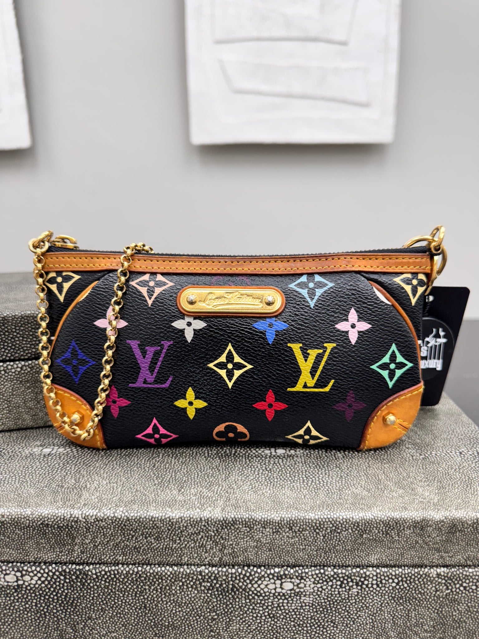 Louis Vuitton Black Monogram Multicolor Pochette Milla MM
