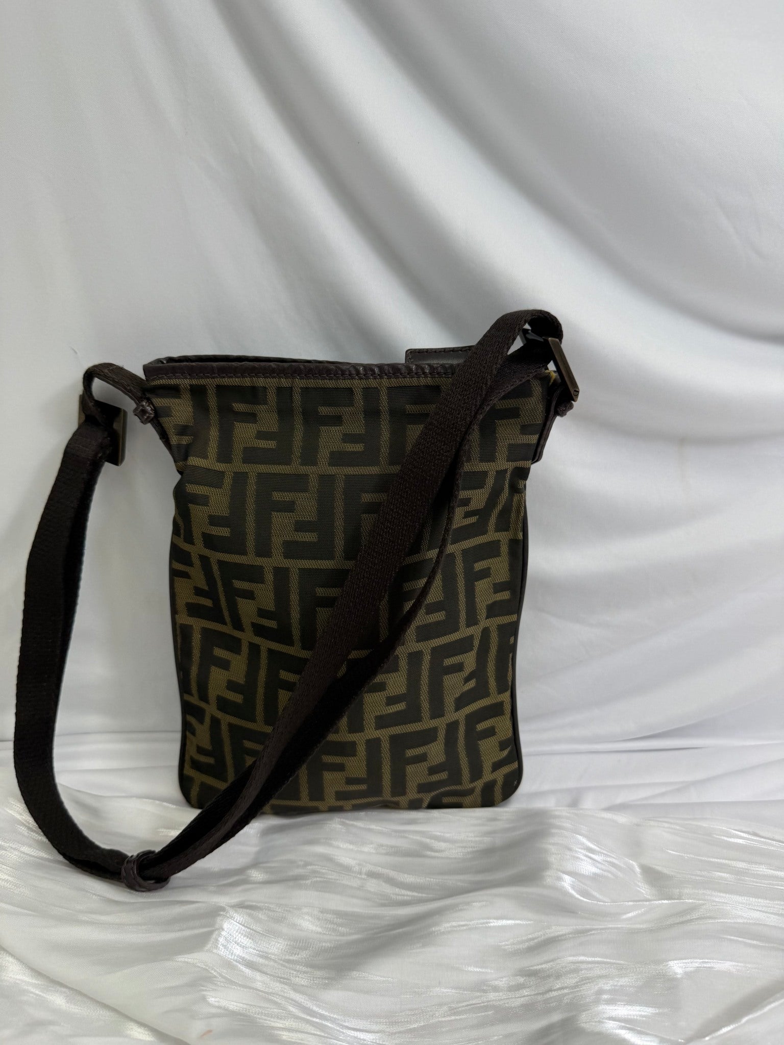 Fendi Brown Zucca Canvas Shoulder Bag
