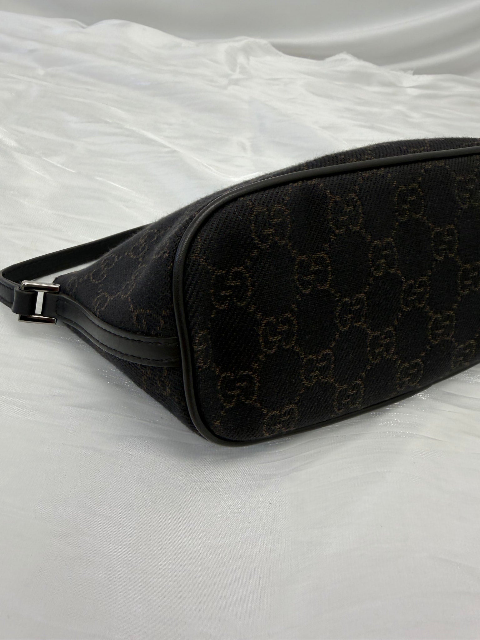 Gucci Black & Brown GG Canvas Mini Pochette