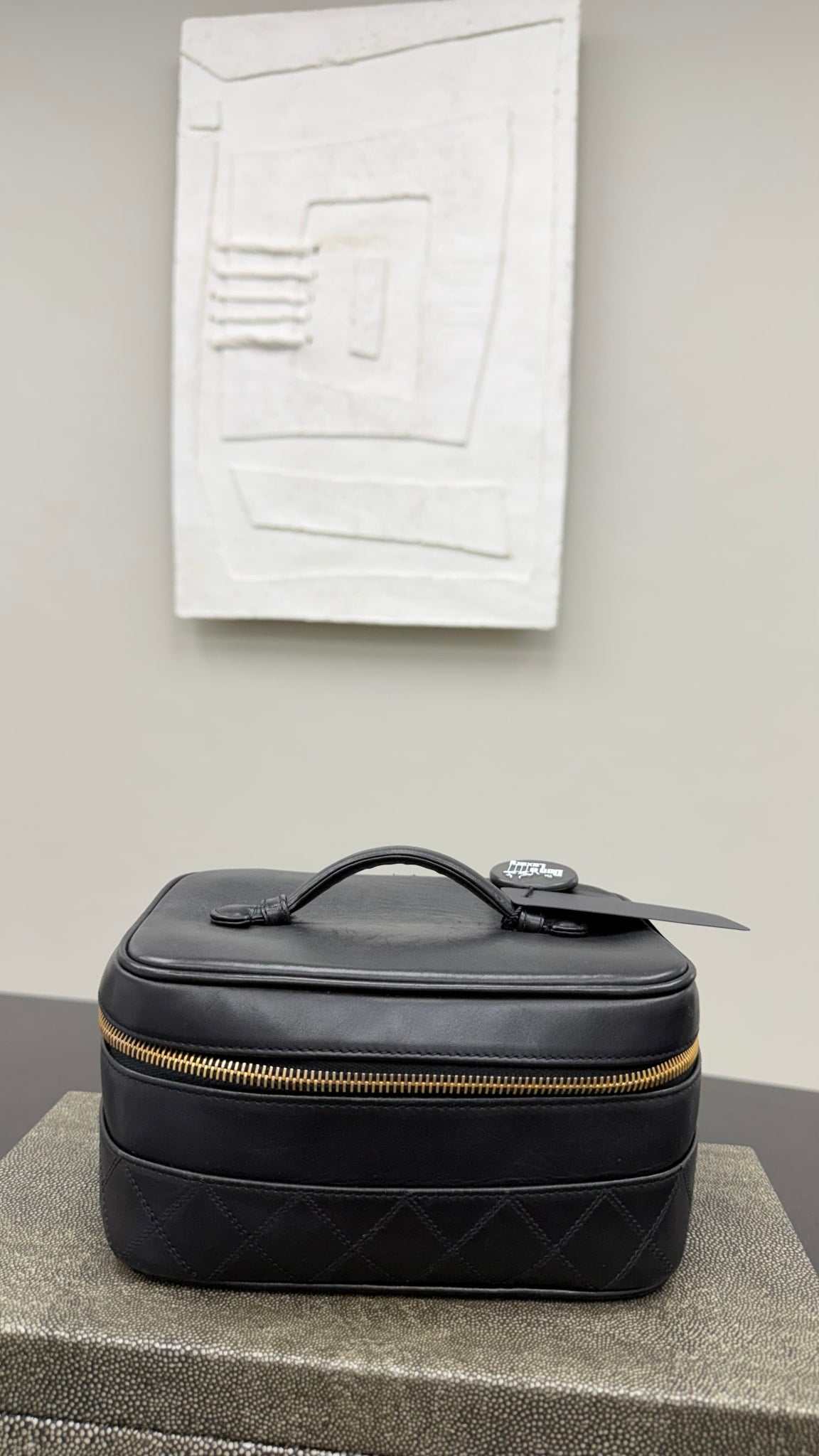 Chanel Black Lambskin Vanity Case