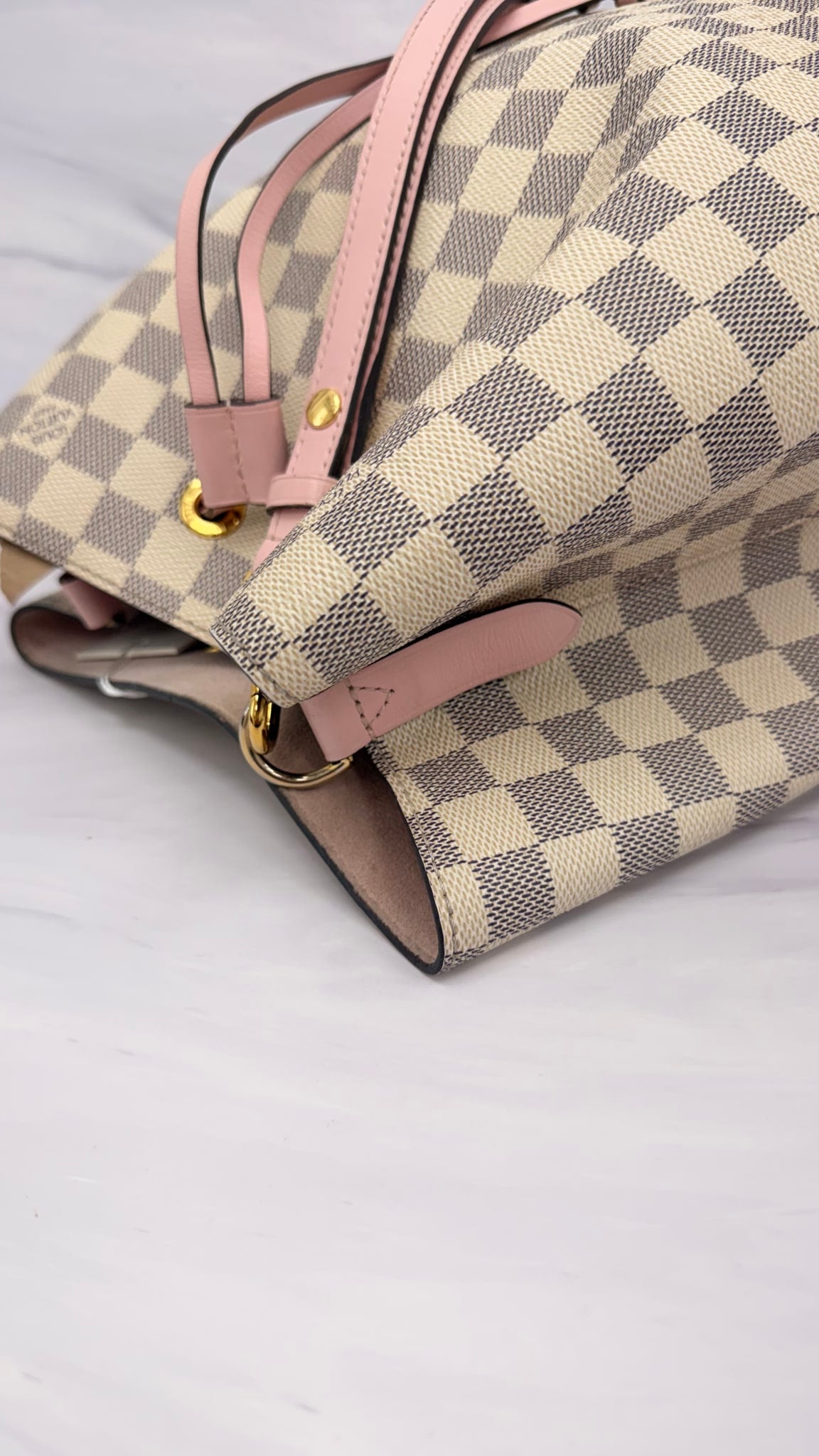 Louis Vuitton Damier Azur Pink Neo Noe MM Shoulder Bag