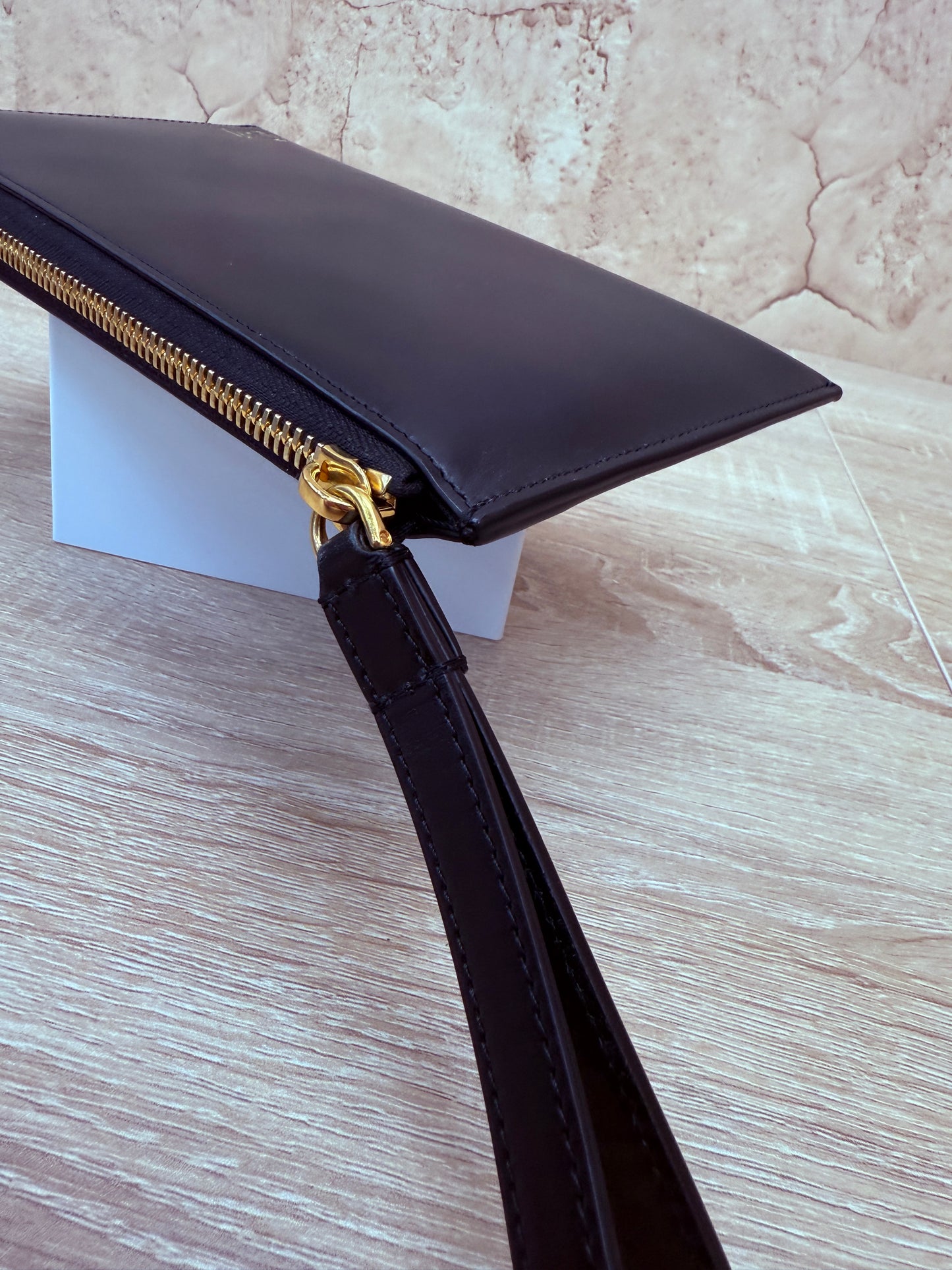 BRAND NEW- Burberry Black Leather Wallet Clutch