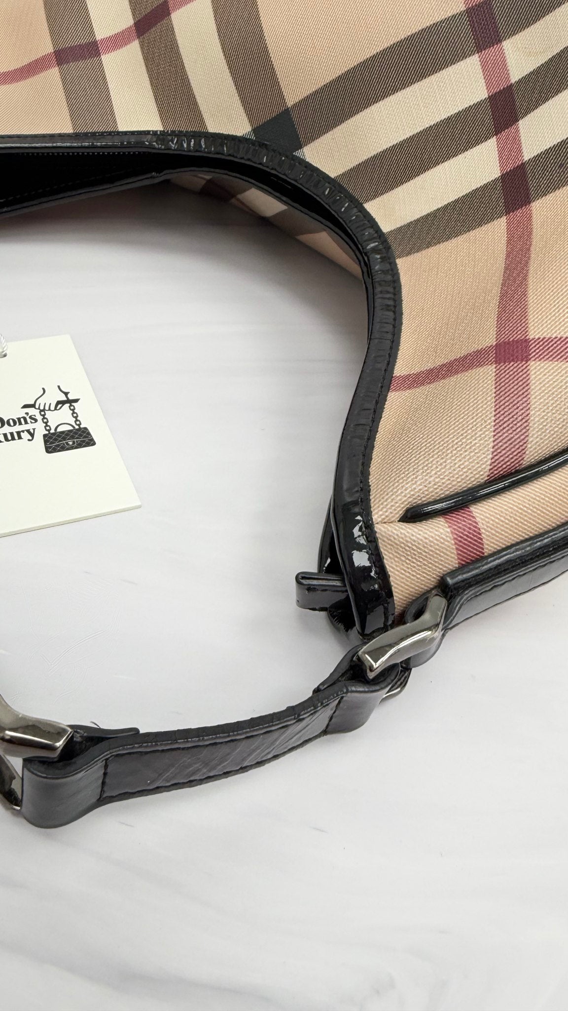 Burberry Beige Coated Canvas Supernova Shoulder Bag
