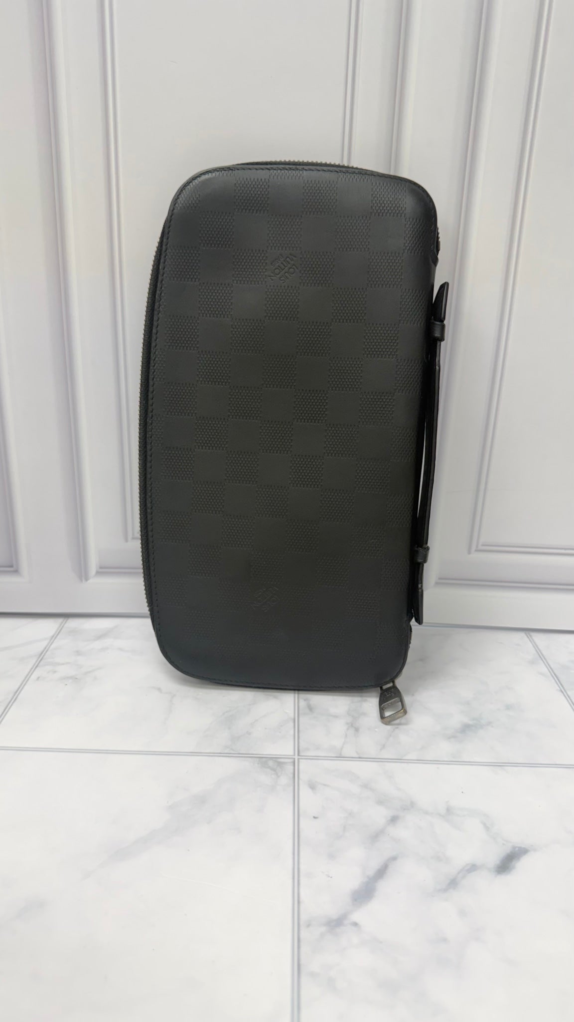 Louis Vuitton Black Damier Infini Embossed Leather Organizer Zippy Wallet