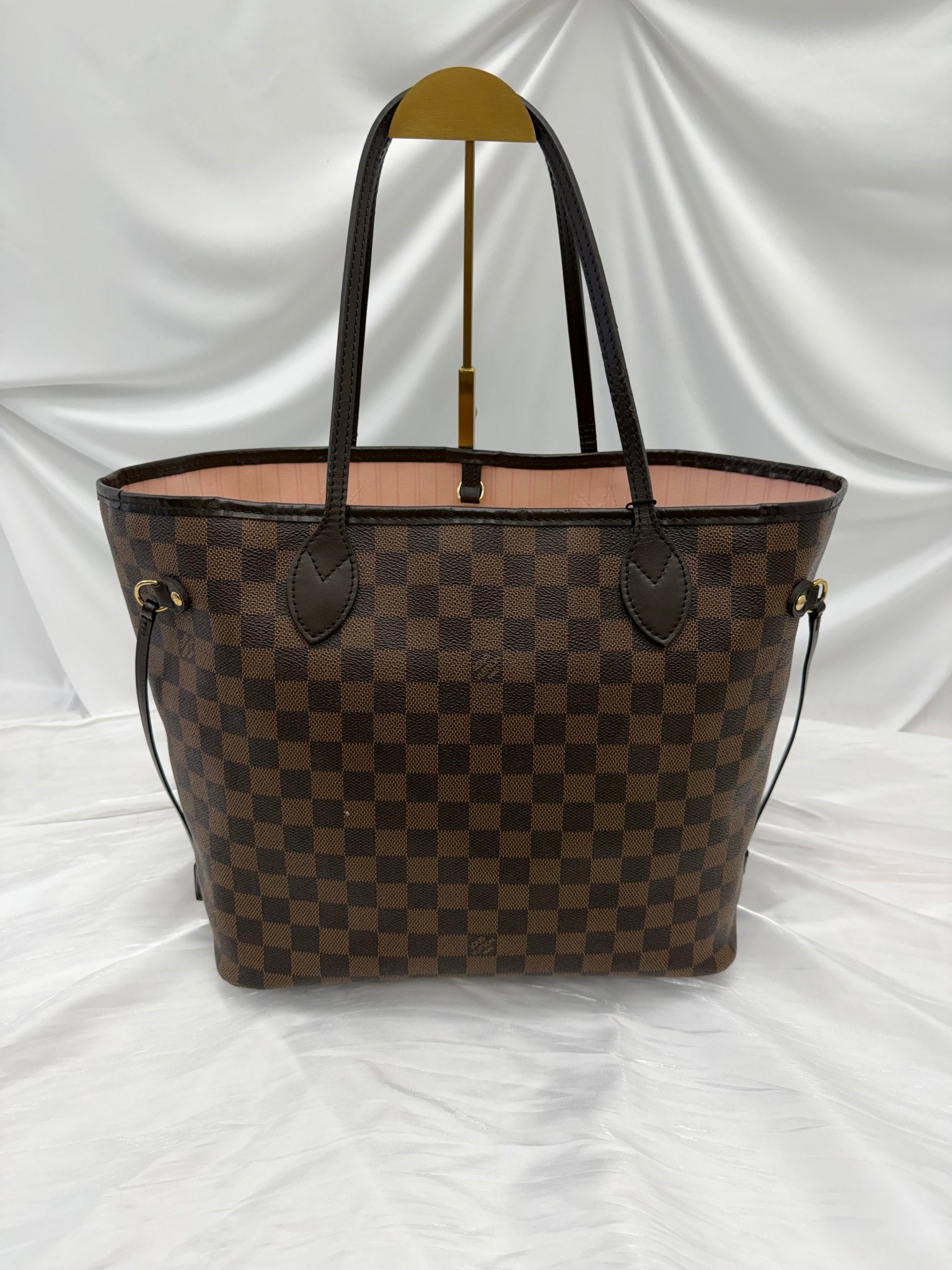 Louis Vuitton Damier Ebene & Pink Neverfull MM