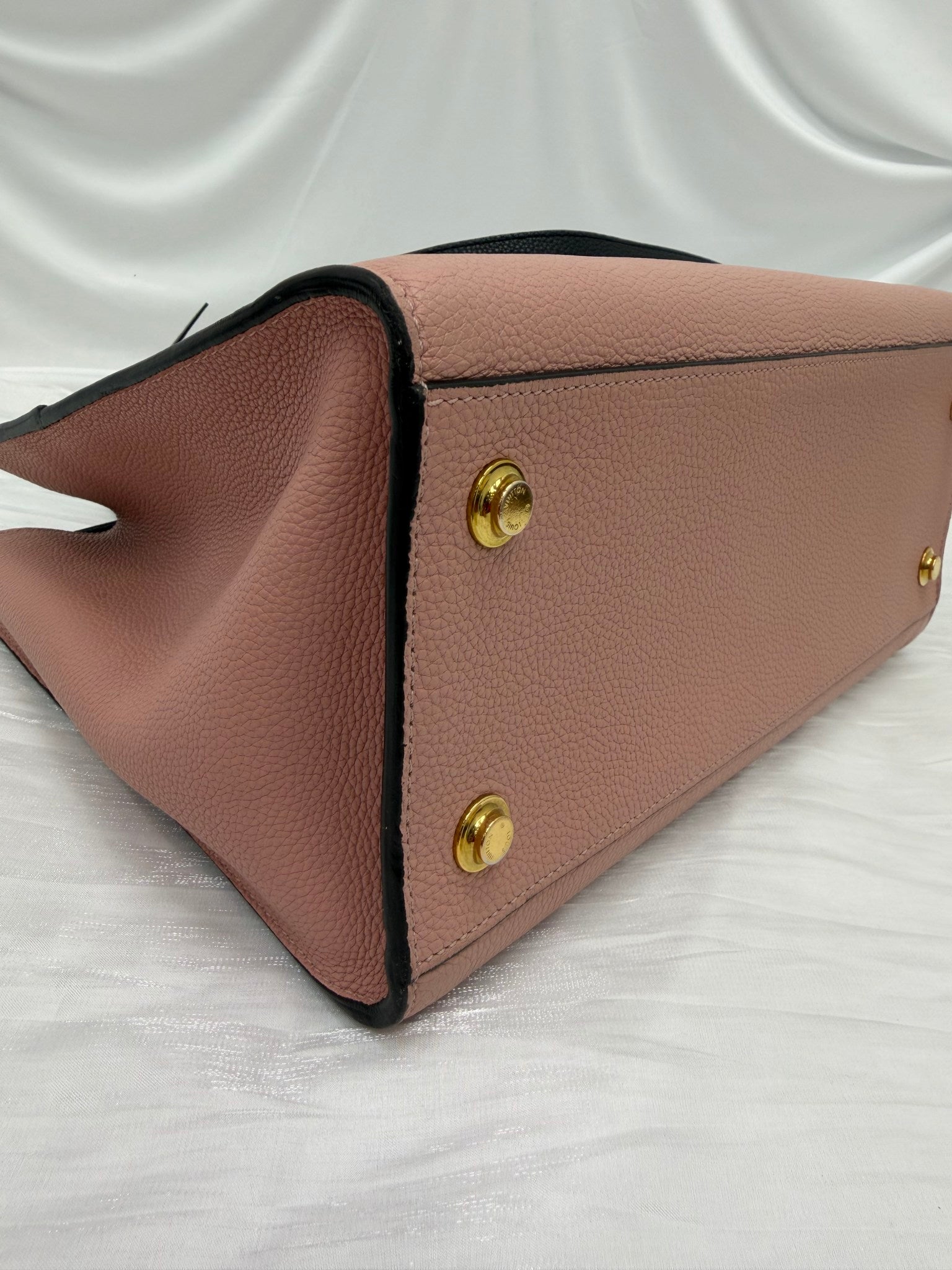 Louis Vuitton Dusty Pink & Black Taurillon Leather City Steamer PM Handbag