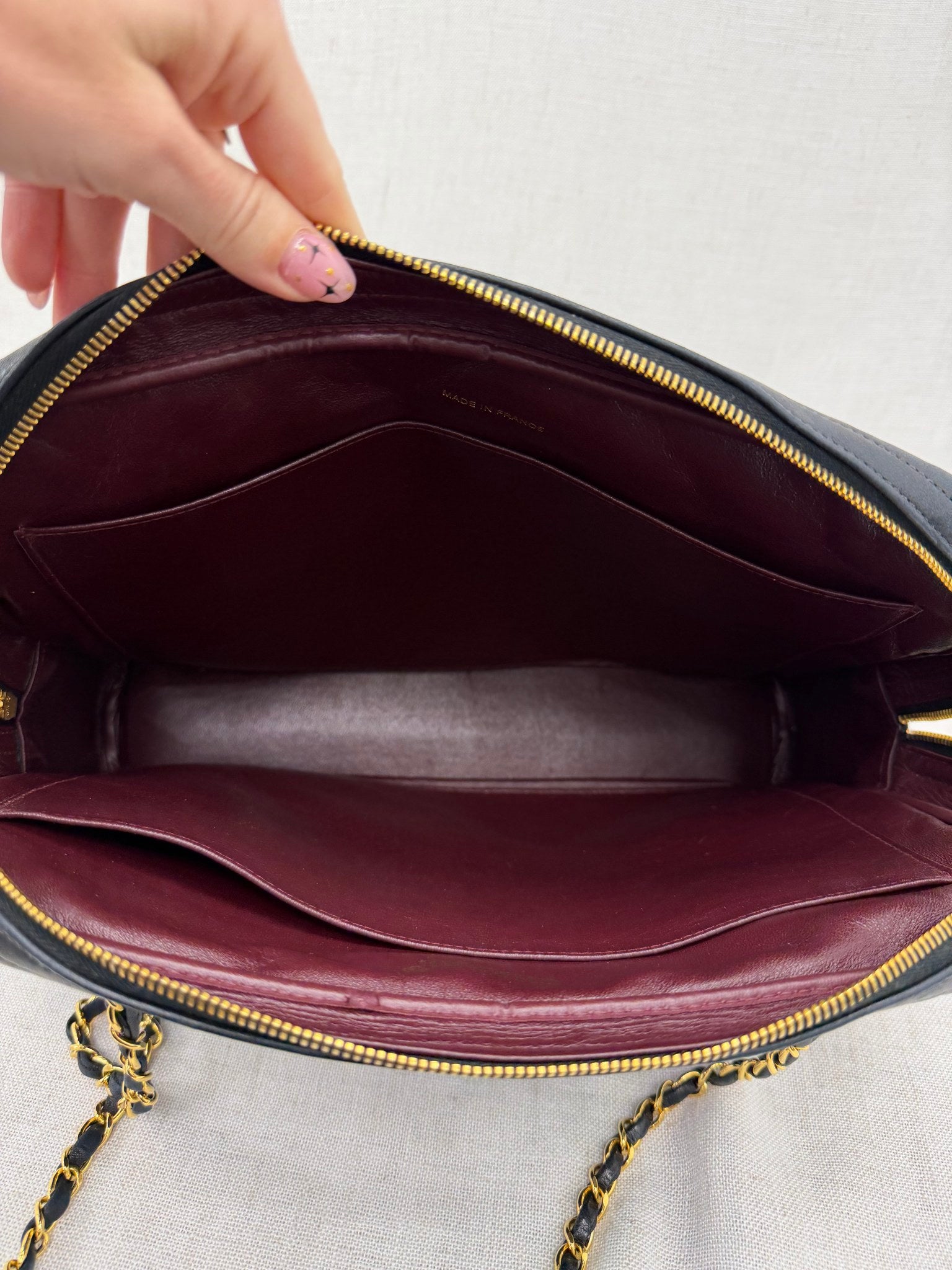 Chanel Black Quilted Lambskin Dome Chain Shoulder Bag