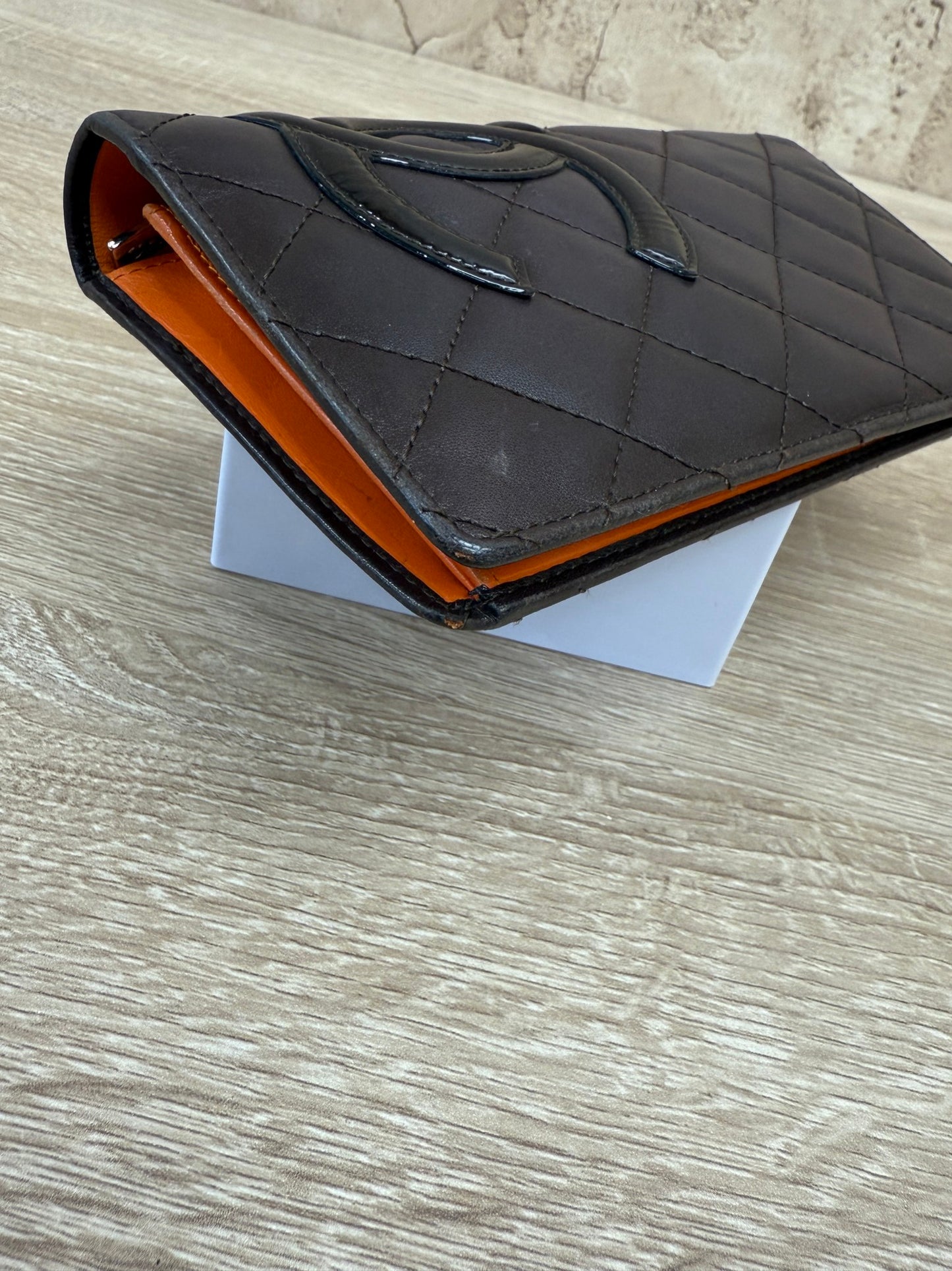 Chanel Brown Quilted Calfskin CC Long Wallet