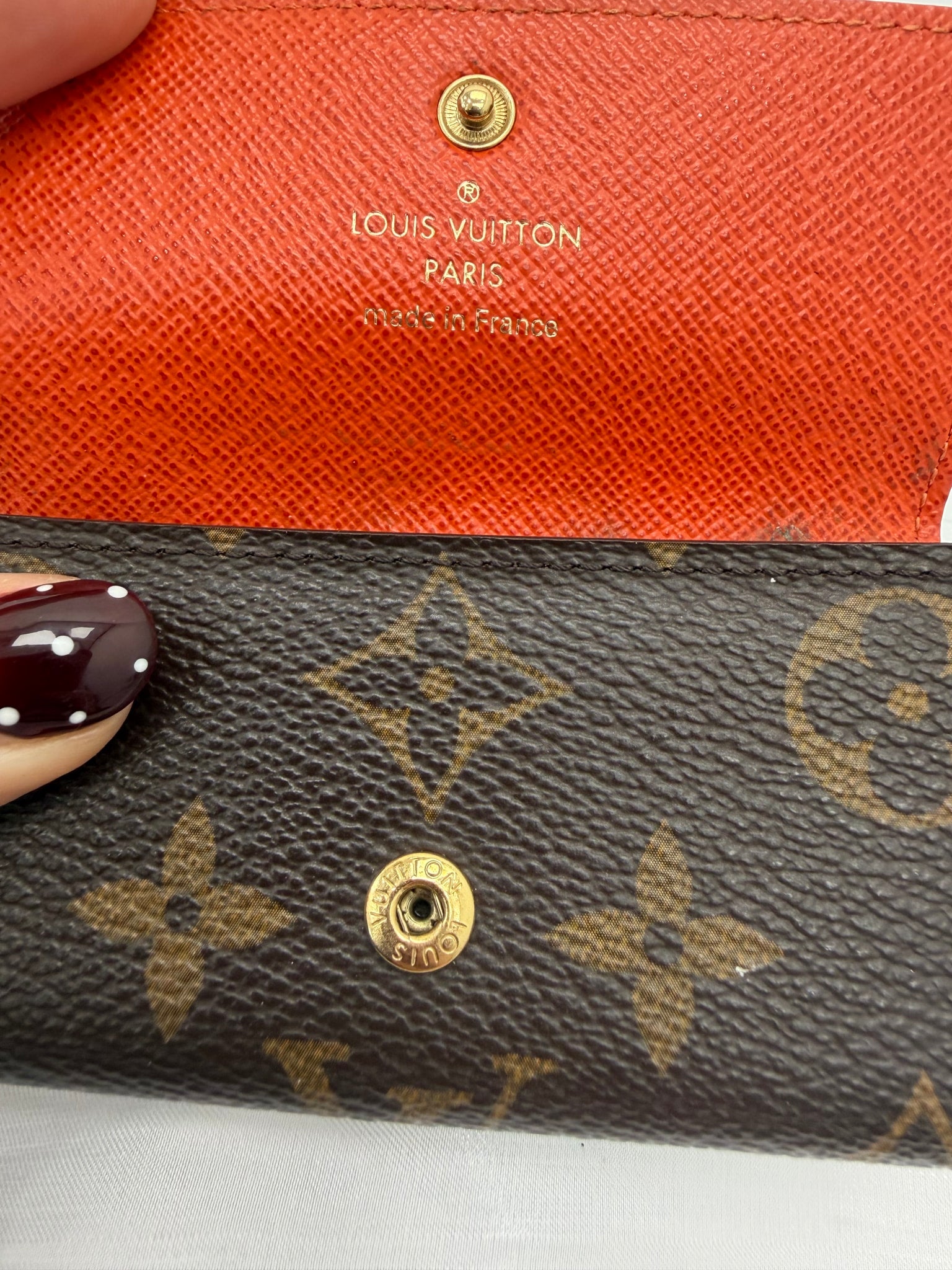 Louis Vuitton Monogram & Orange 4 Key Ring Case