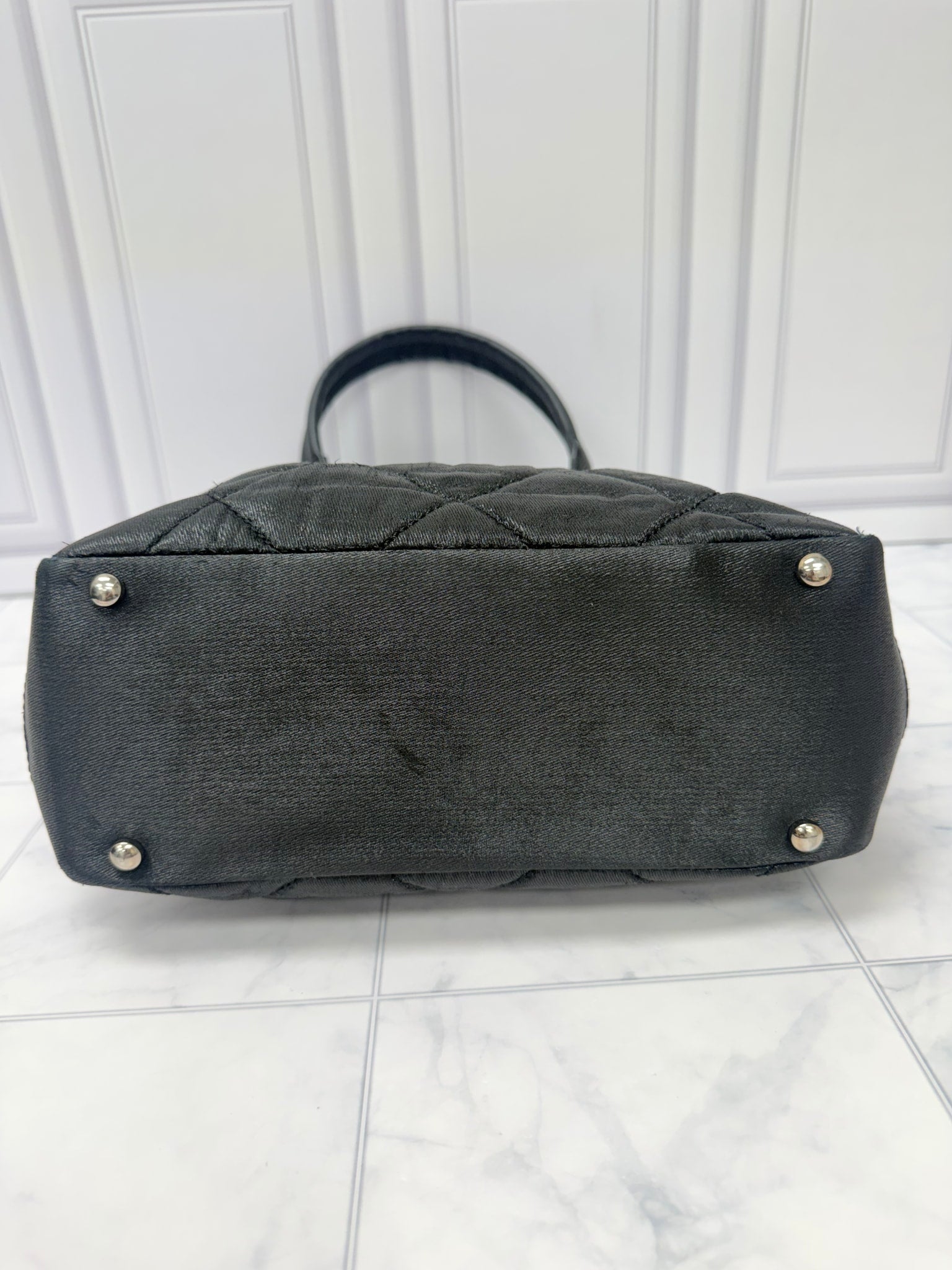 Chanel Black Coated Canvas Paris Biarritz Tote Bag