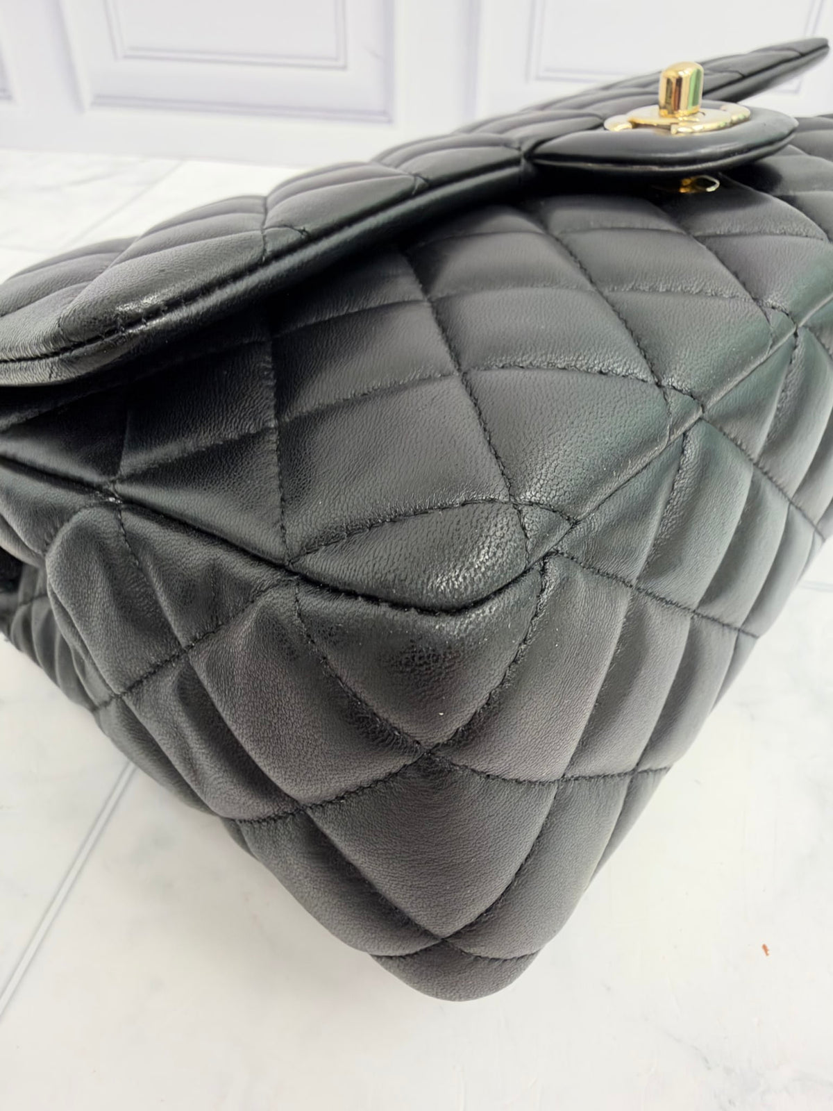 Chanel Black Quited Lambskin Valentine Edition Charms Medium Flap Bag