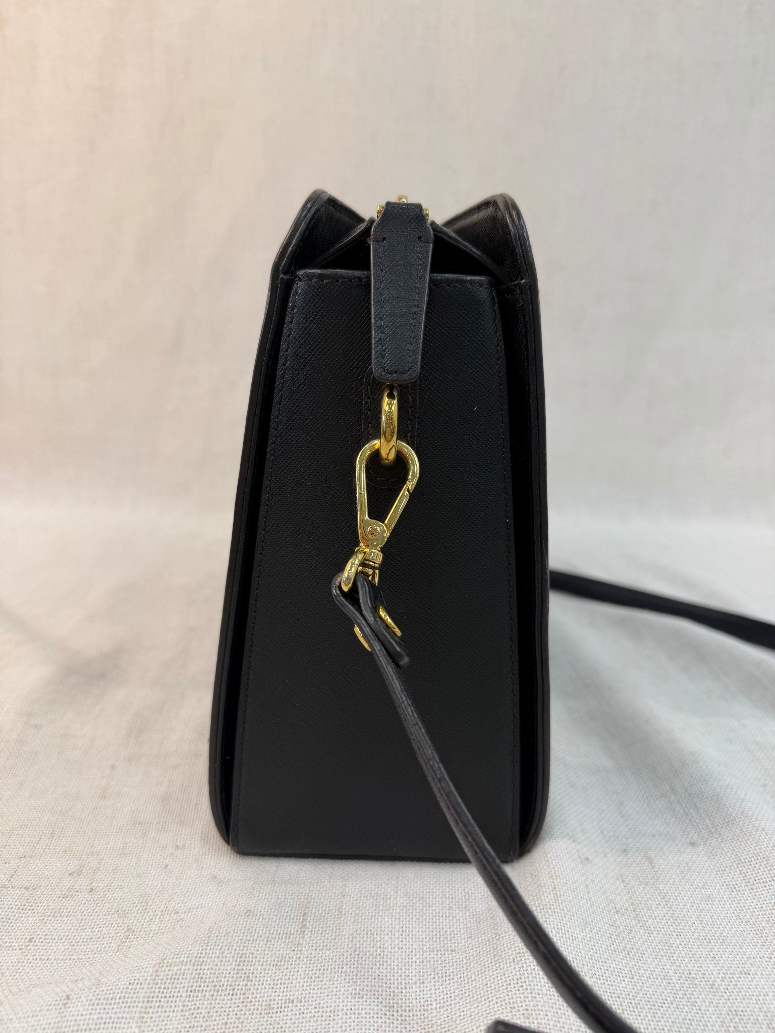 MCM Black Leather Nuovo Two Way Bag