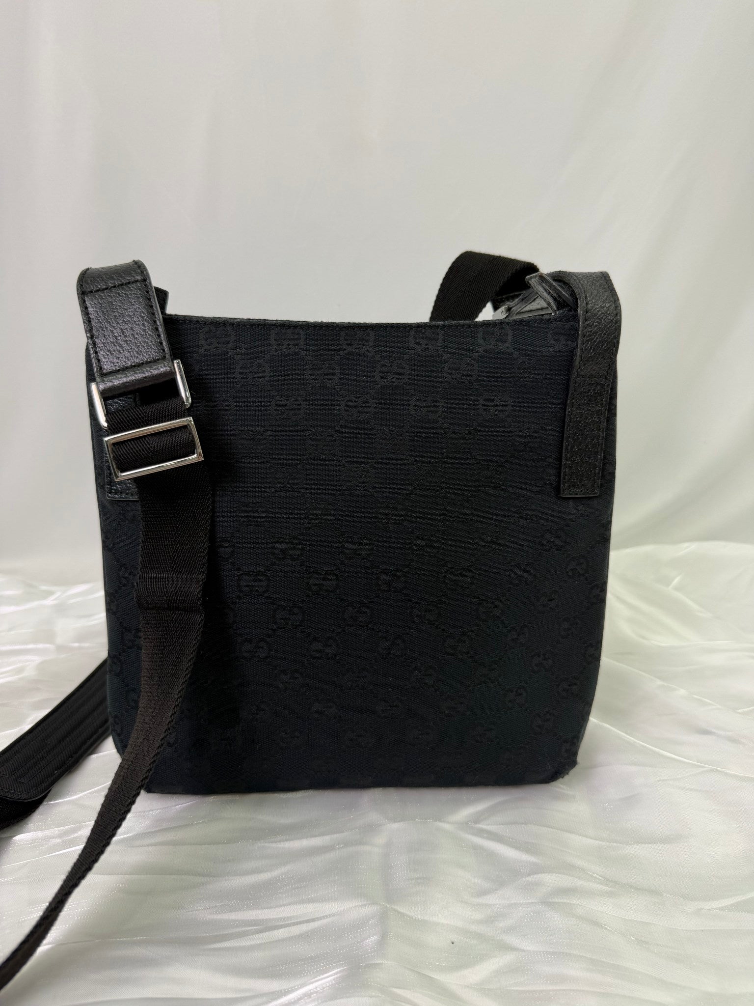 Gucci Black Canvas Messenger Bag