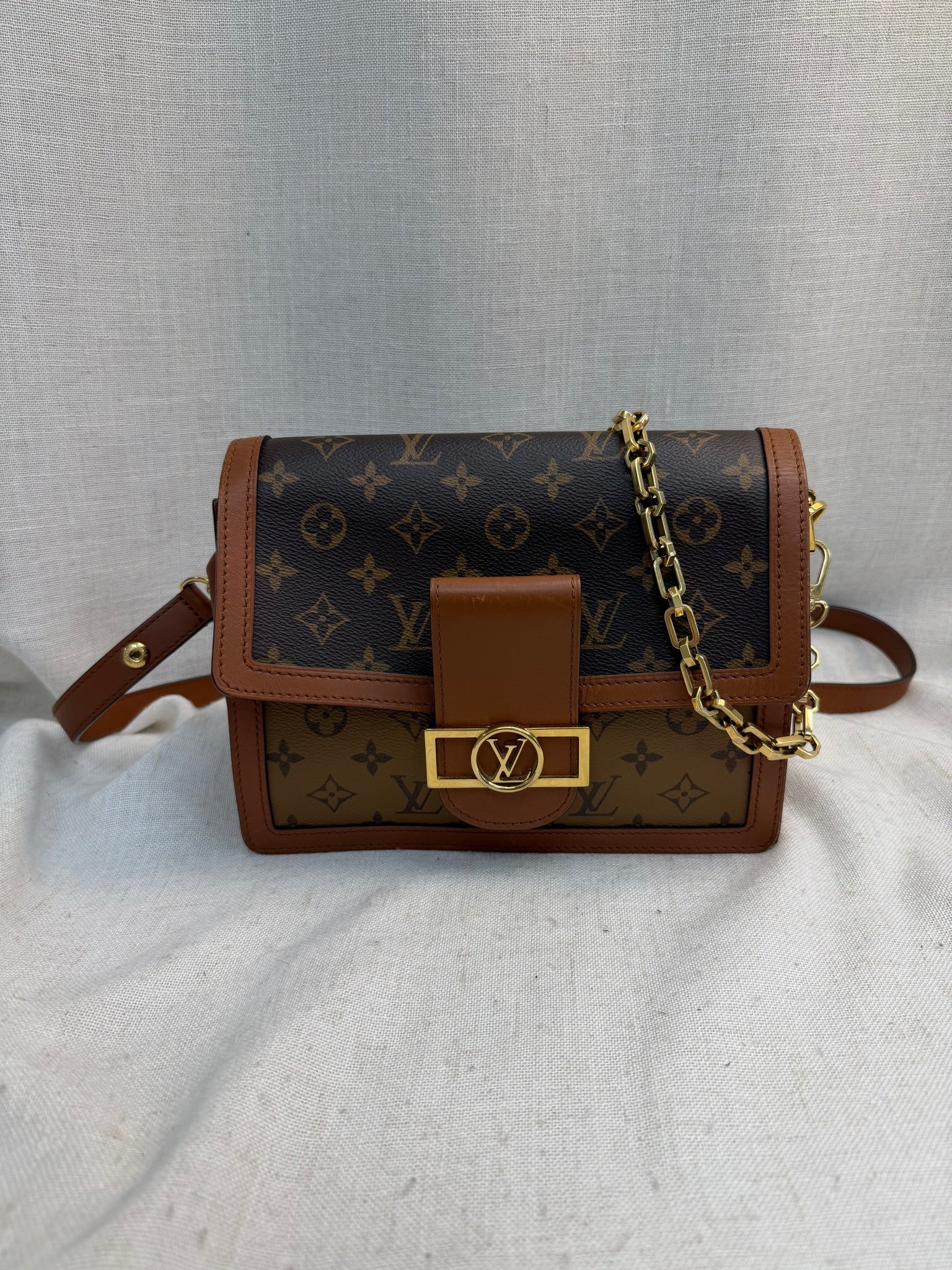 Louis Vuitton Reverse Monogram Dauphine MM Shoulder Bag