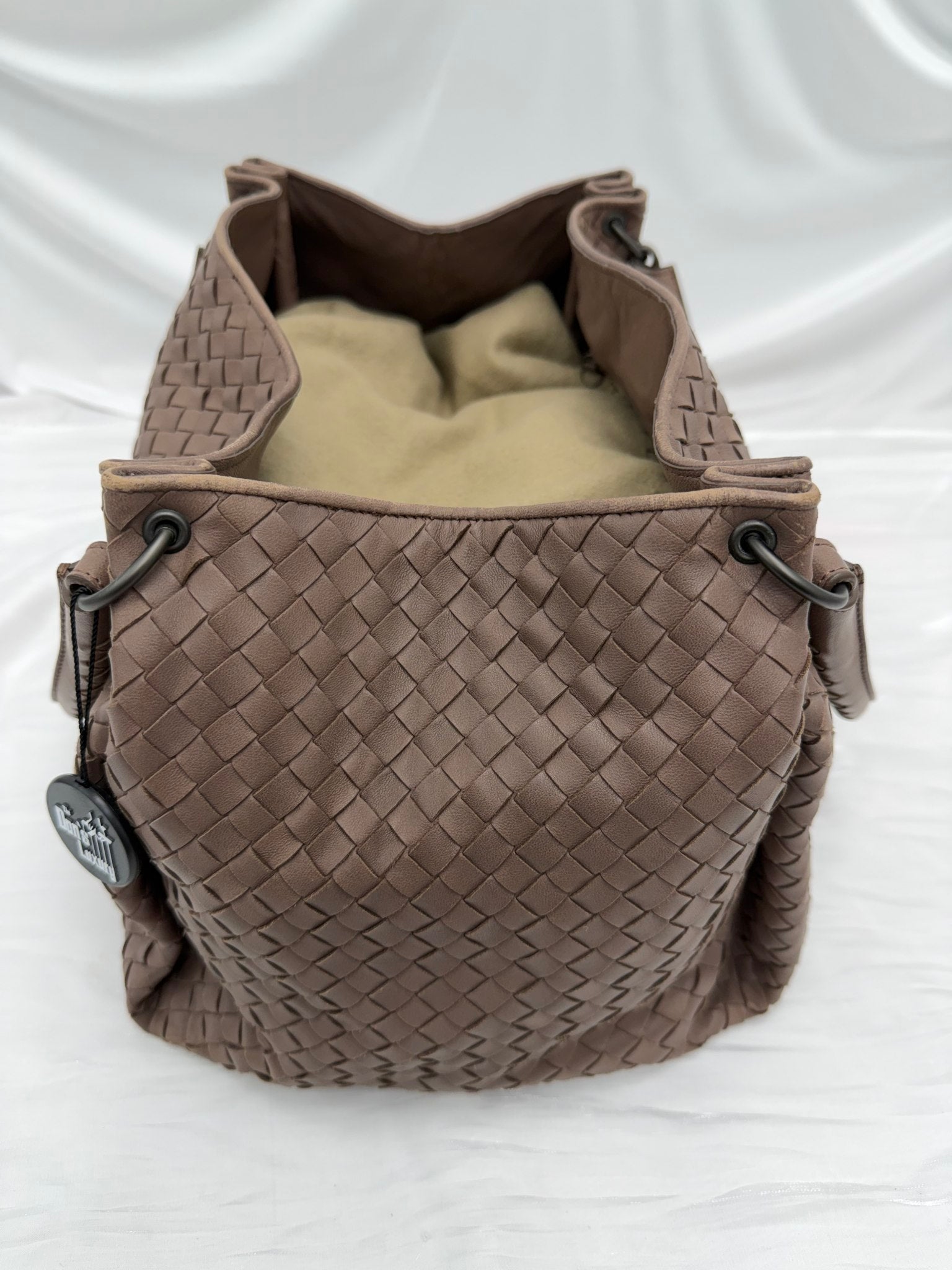 Bottega Veneta Dark Mauve Intrecciato Leather Parachute Shoulder Bag