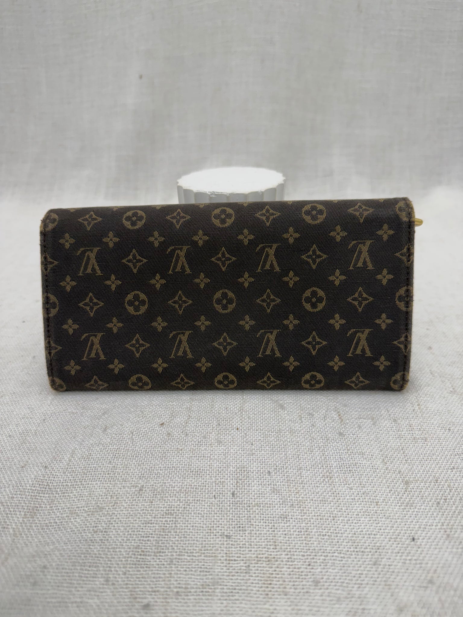 Louis Vuitton Brown Mini Lin Sarah Wallet