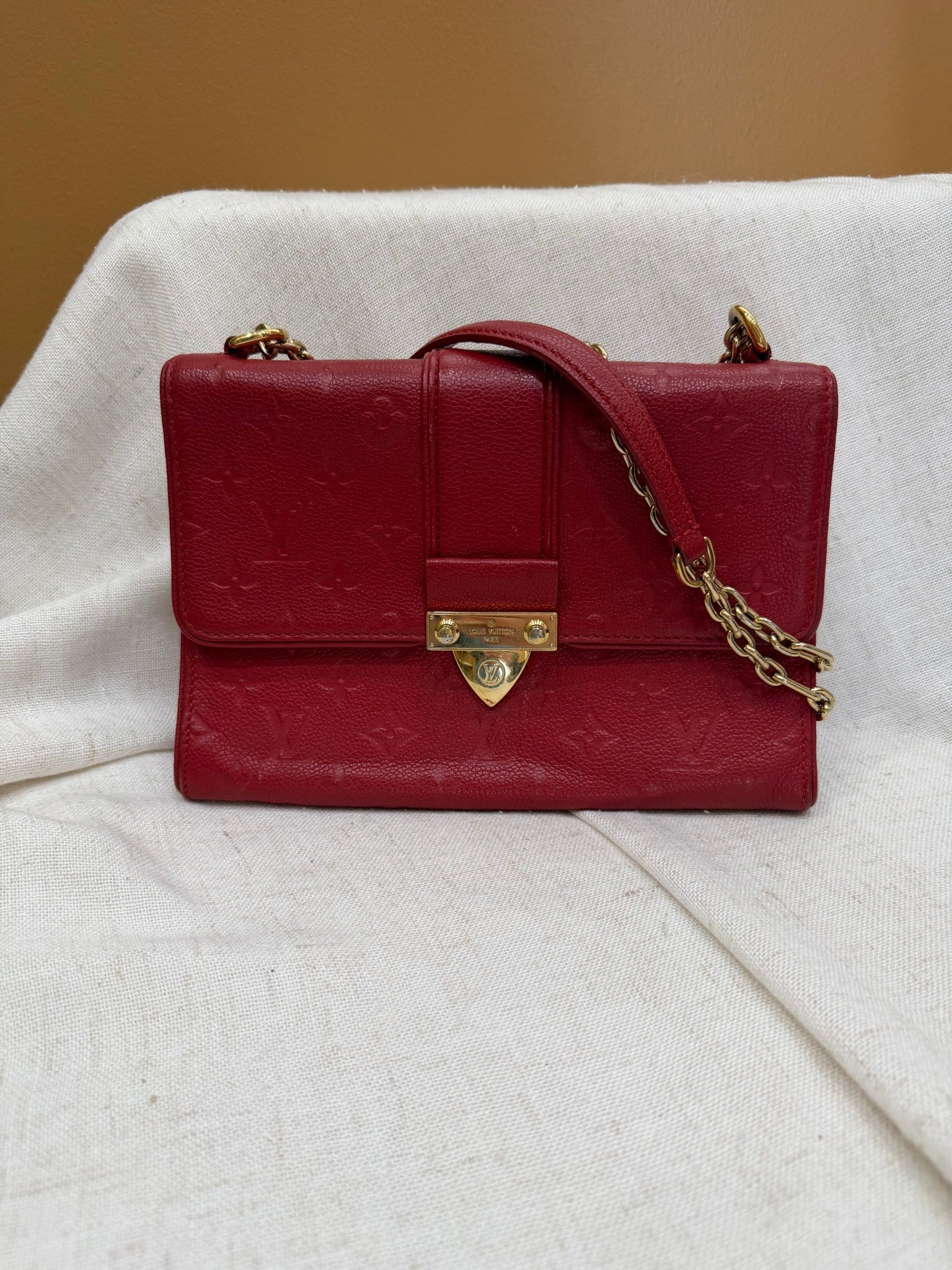 Louis Vuitton Red Empreinte Leather Saint Sulpice BB Bag