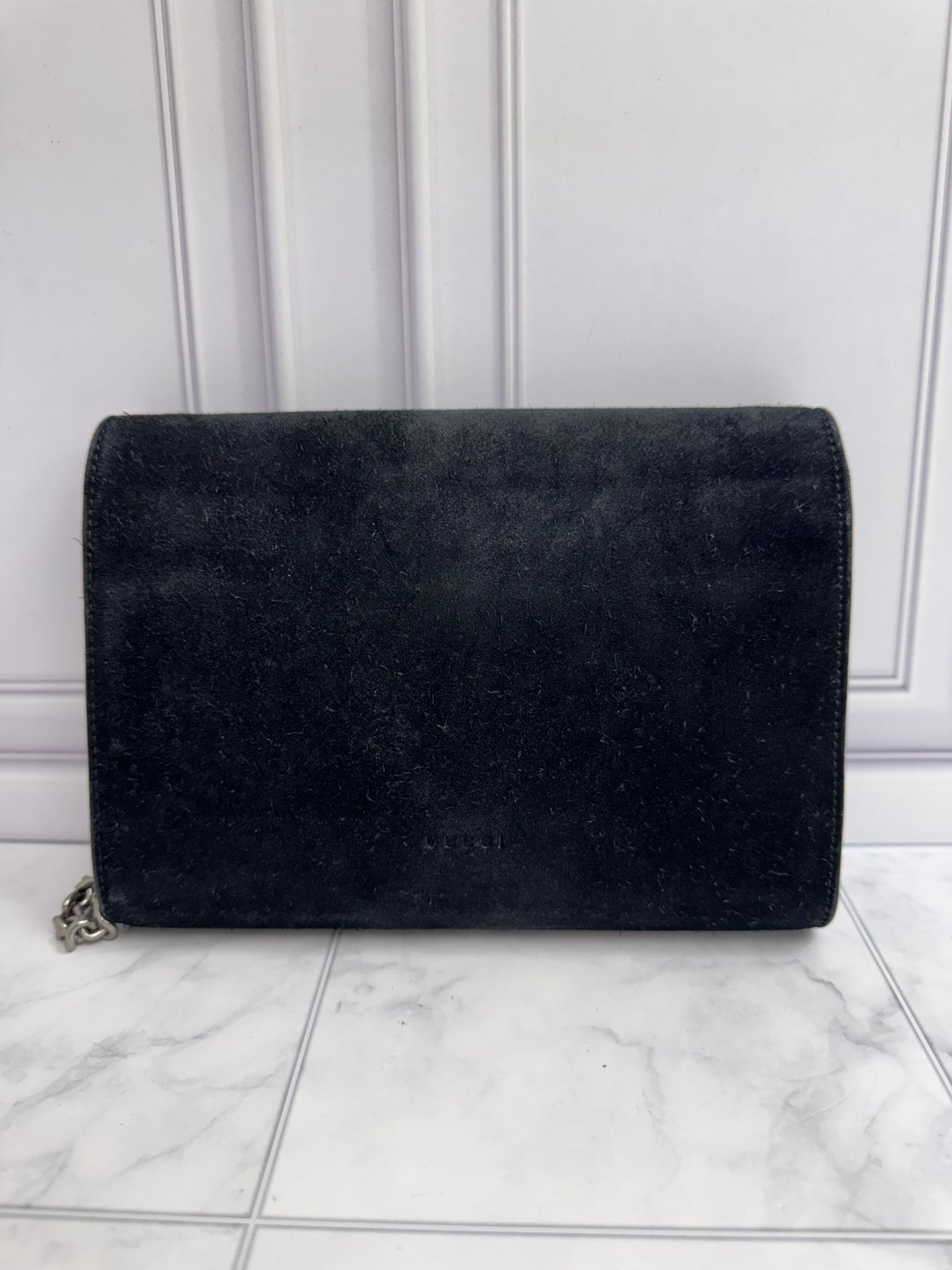 Gucci Black Suede Dionysus Crossbody Bag